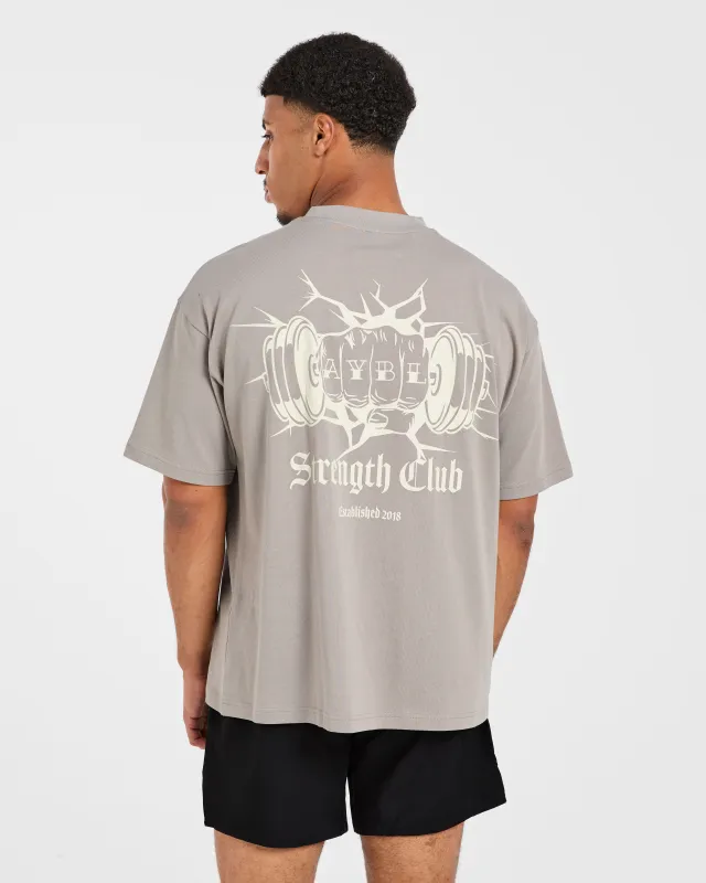 AYBL Strength Club Oversized T Shirt - Fog sold by AYBL