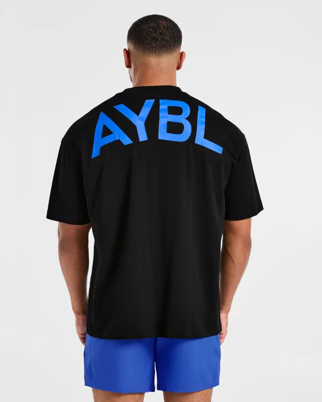 Essential Oversized T Shirt - Black/Cobalt sold by AYBL