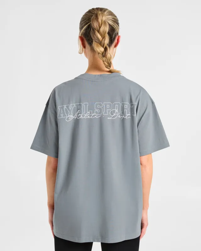 Varsity Dept. Oversized T Shirt - Slate Grey sold by AYBL