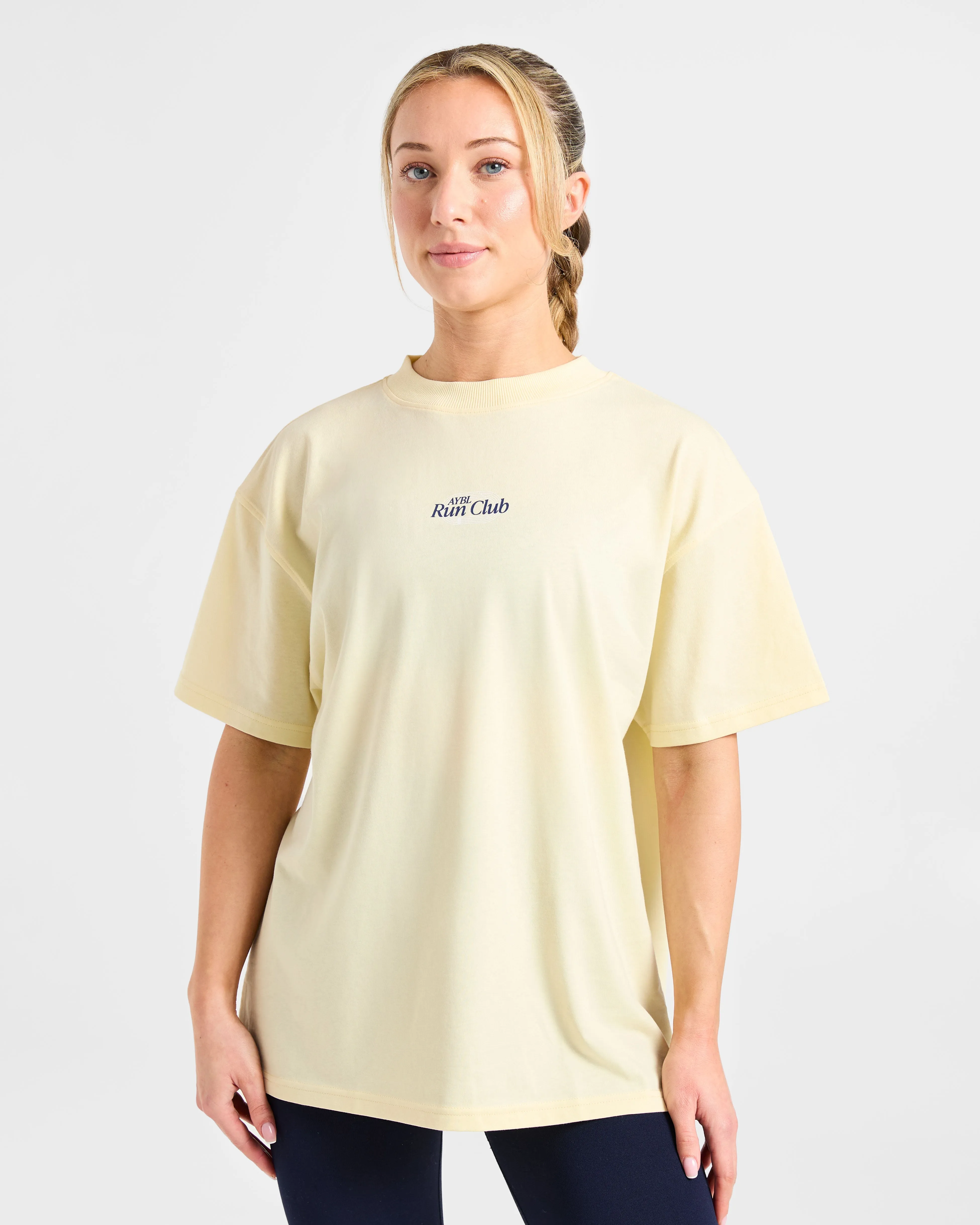 Run Club Oversized T Shirt - Butter Yellow sold by AYBL product image thumbnail 2