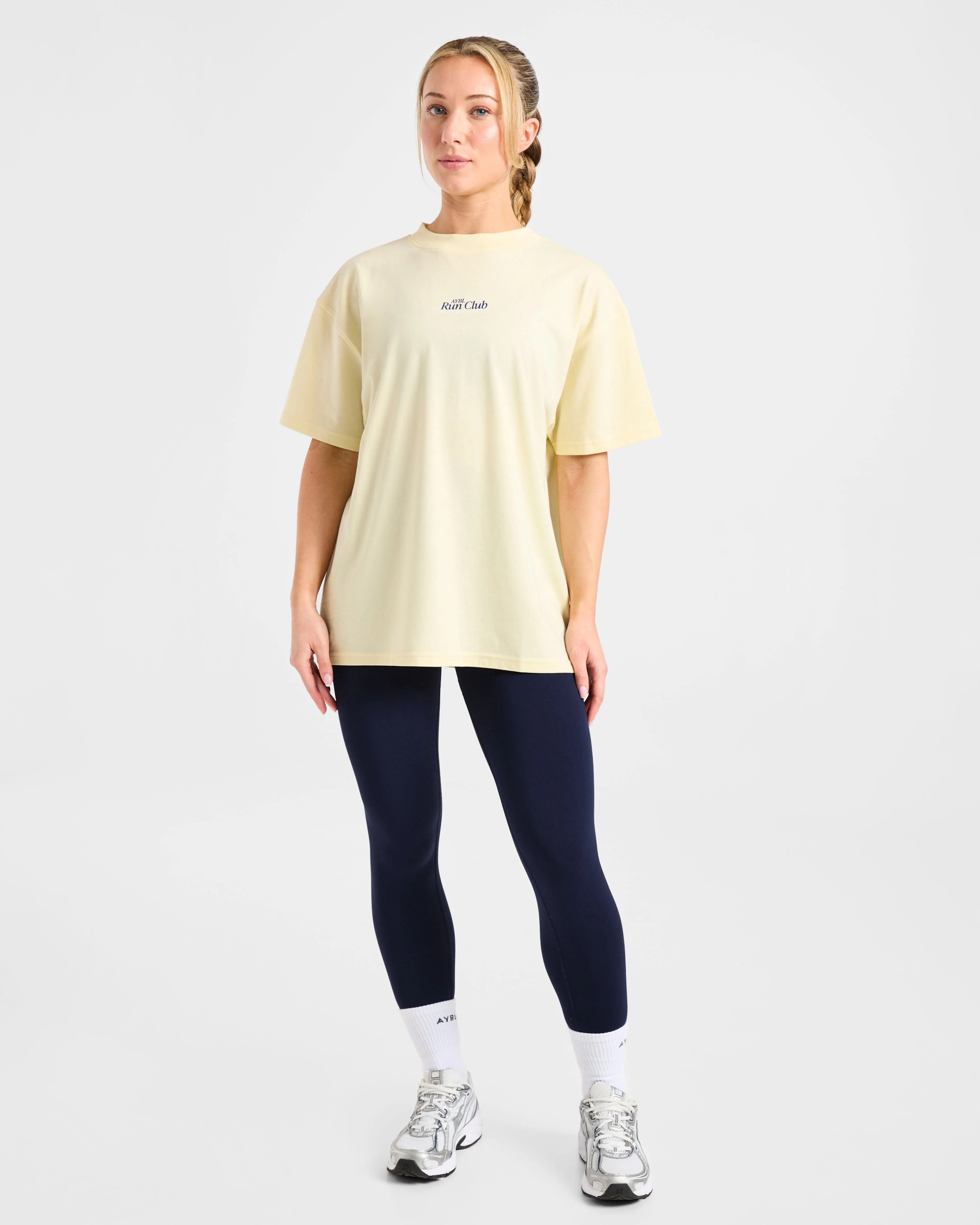 Run Club Oversized T Shirt - Butter Yellow sold by AYBL product image thumbnail 3