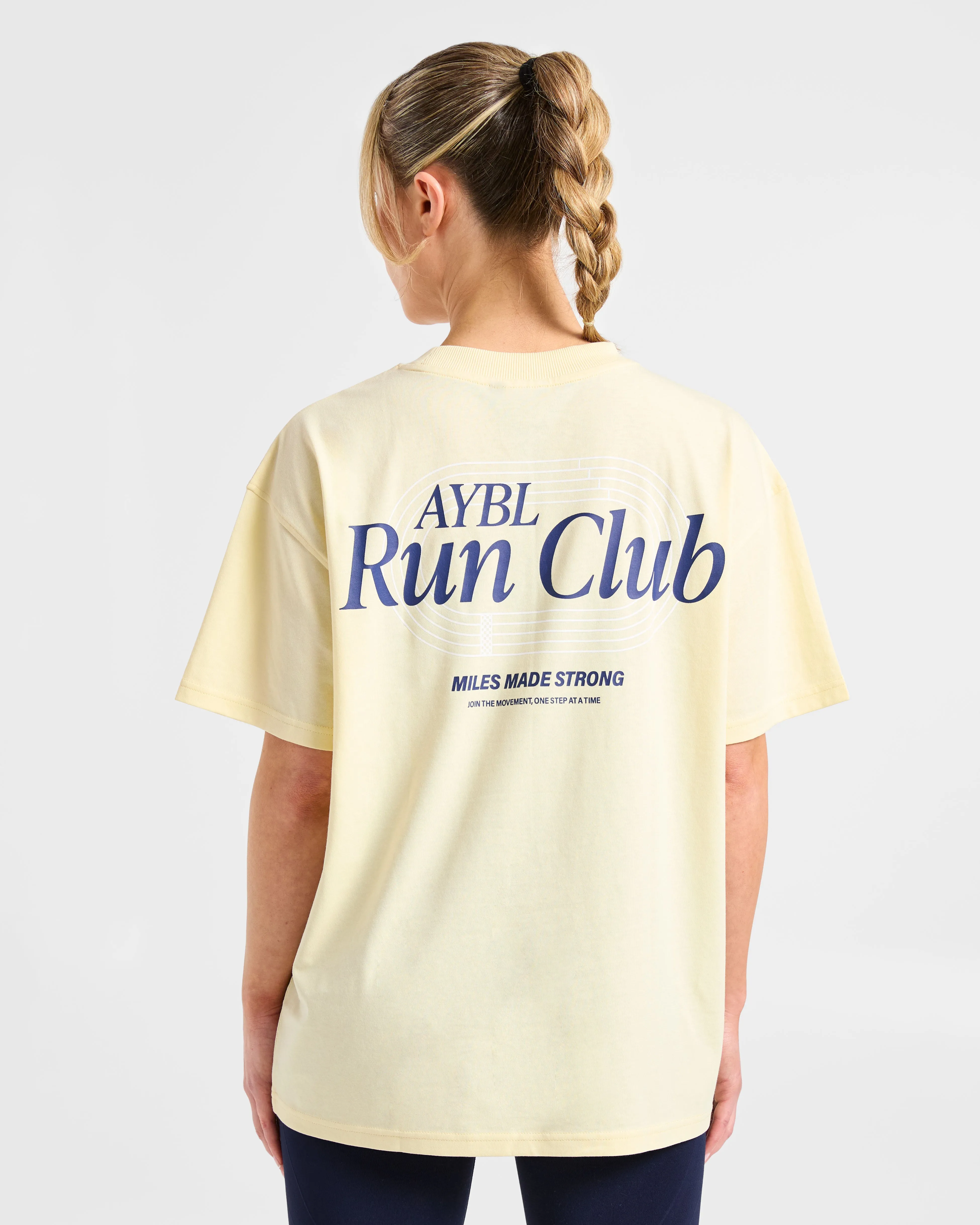 Run Club Oversized T Shirt - Butter Yellow sold by AYBL