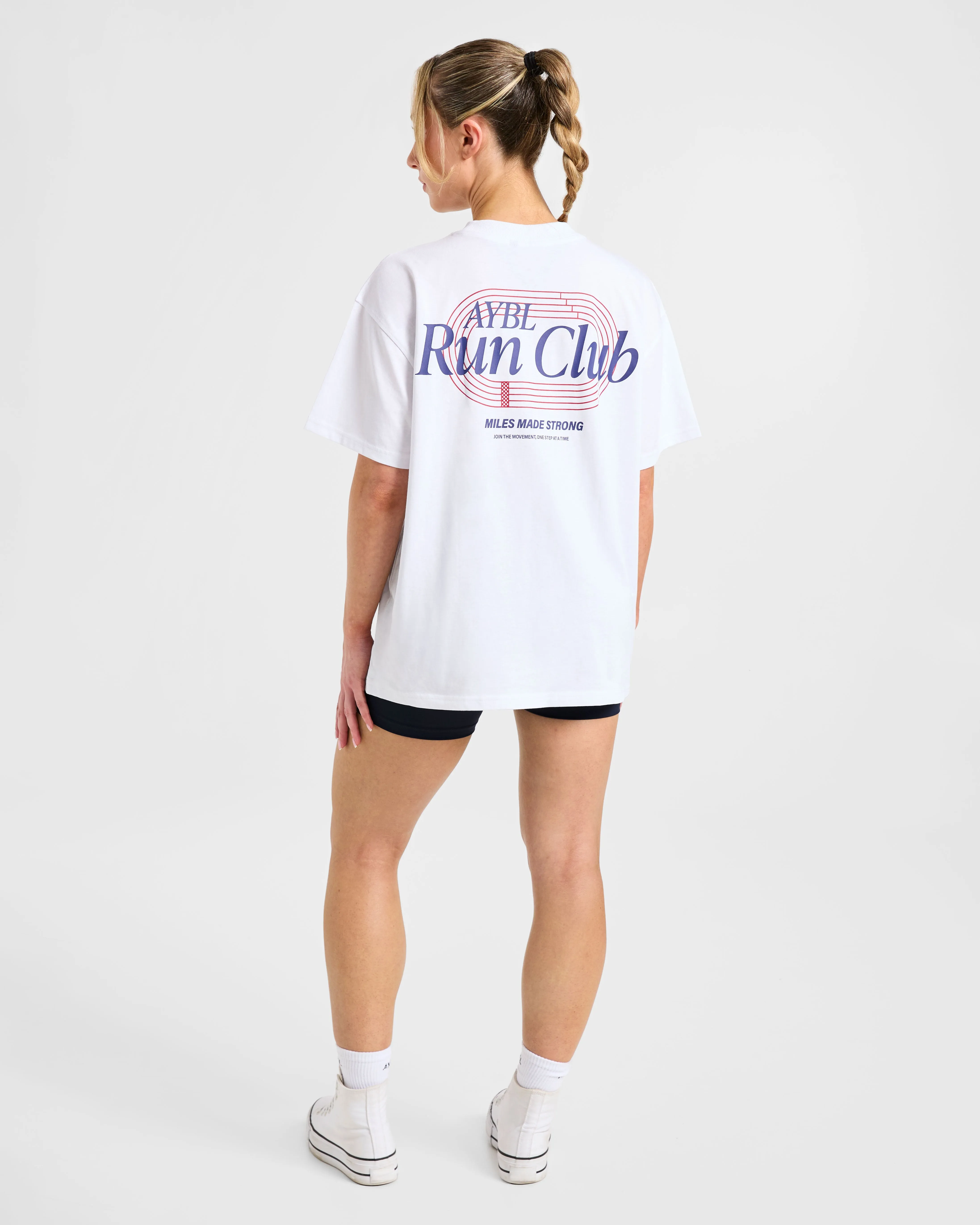 Run Club Oversized T Shirt - White sold by AYBL product image thumbnail 4