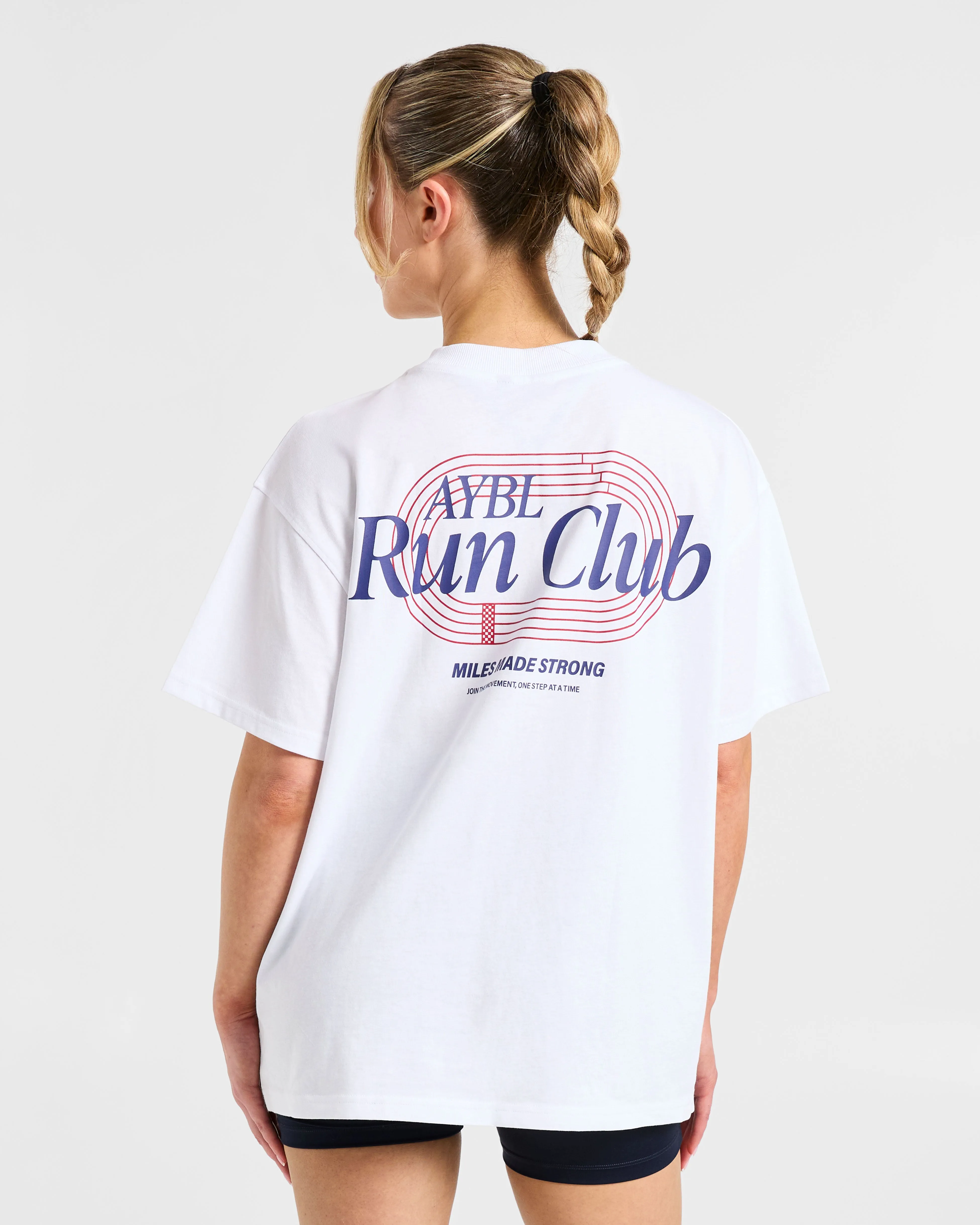 Run Club Oversized T Shirt - White sold by AYBL