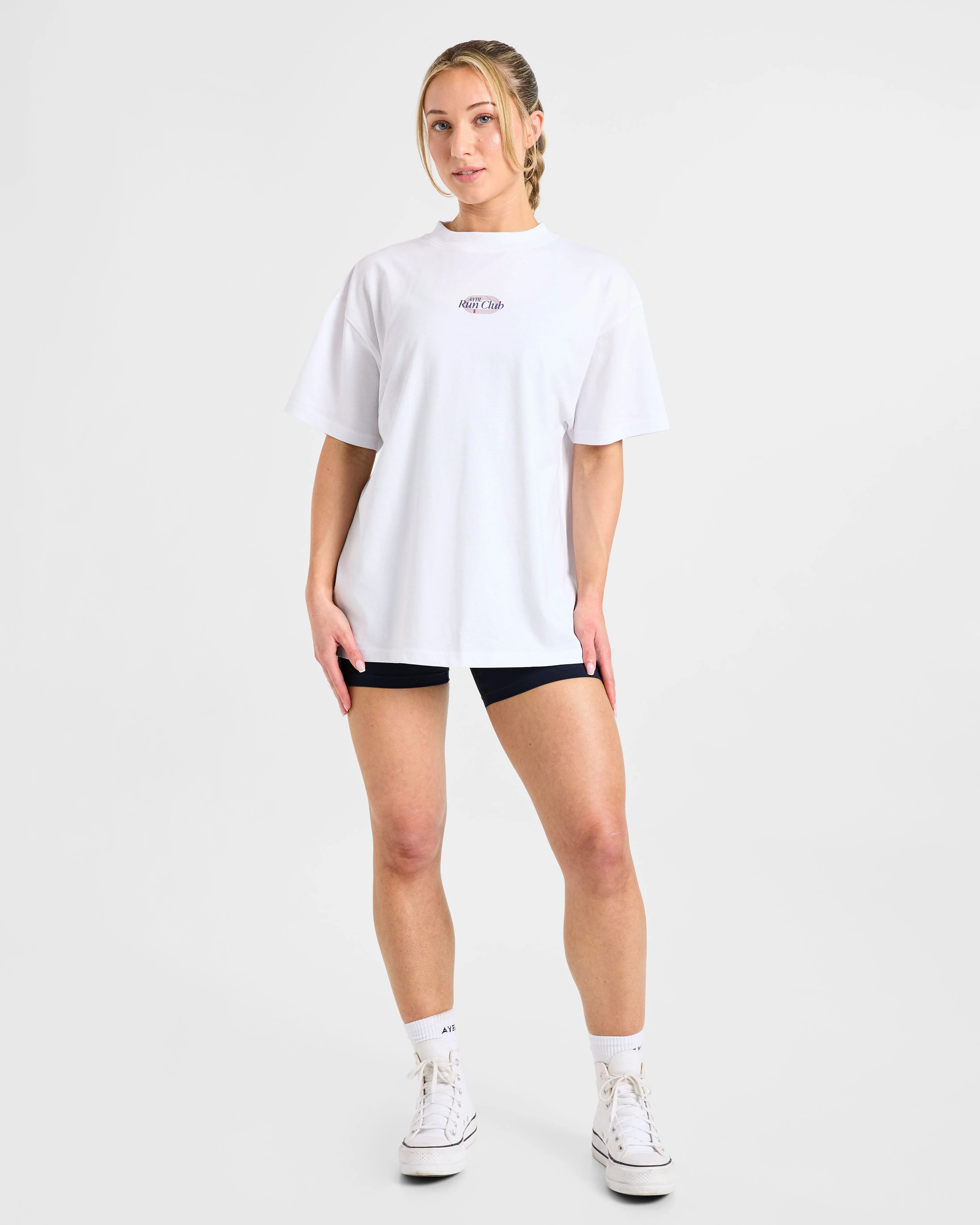 Run Club Oversized T Shirt - White sold by AYBL product image thumbnail 3