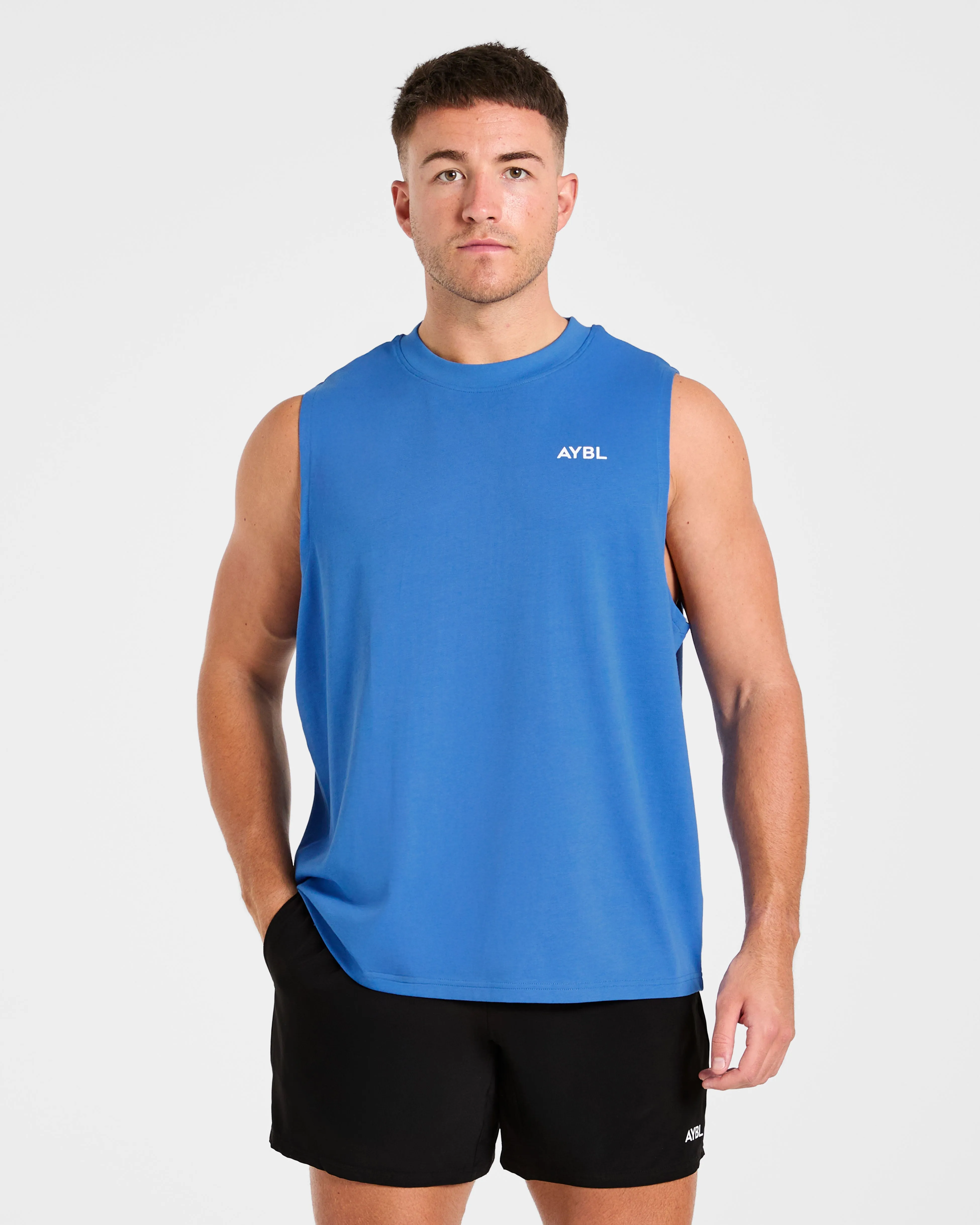 Essential Oversized Graphic Tank - Cobalt sold by AYBL product image thumbnail 2