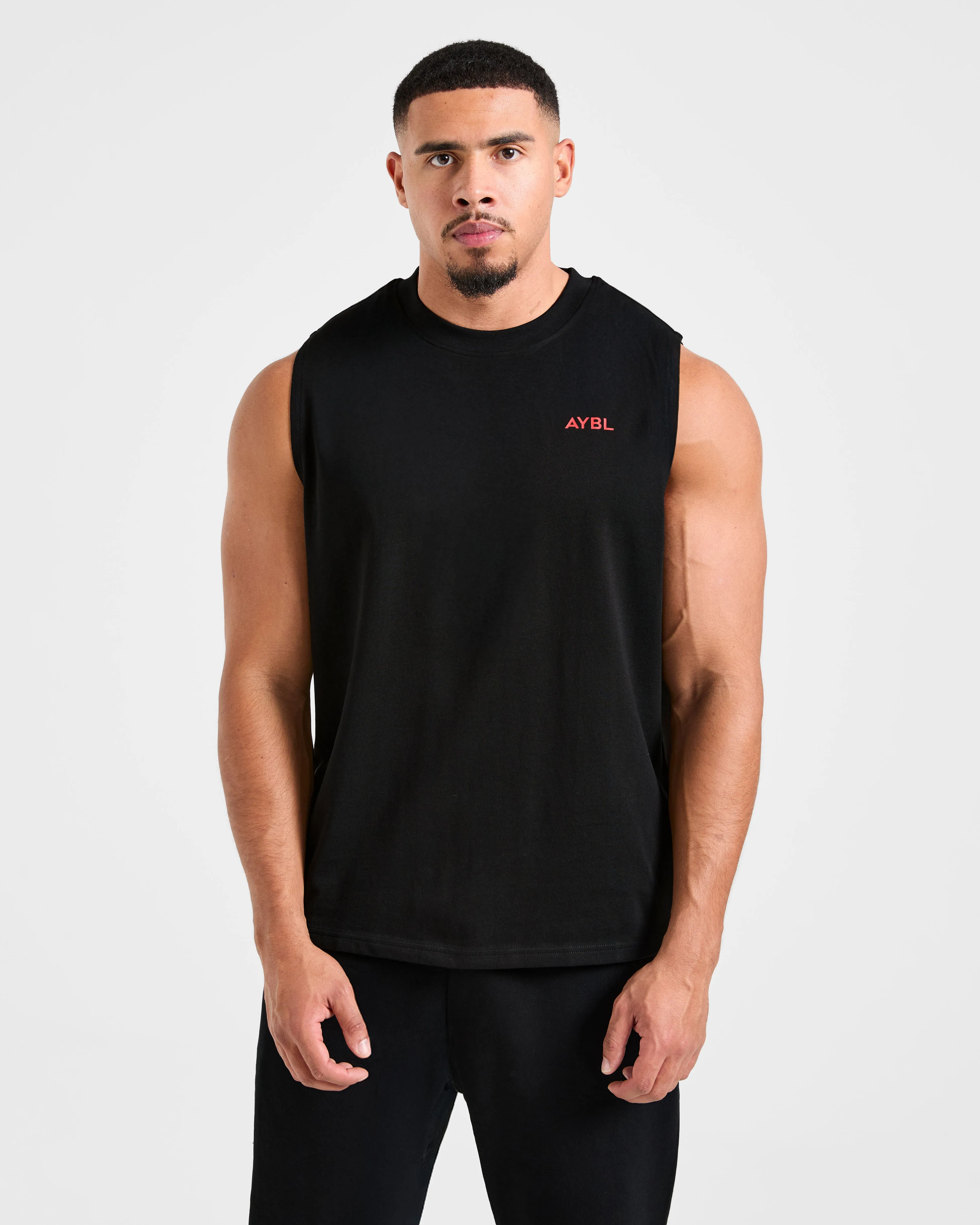 Essential Oversized Graphic Tank - Black/Red sold by AYBL product image thumbnail 2
