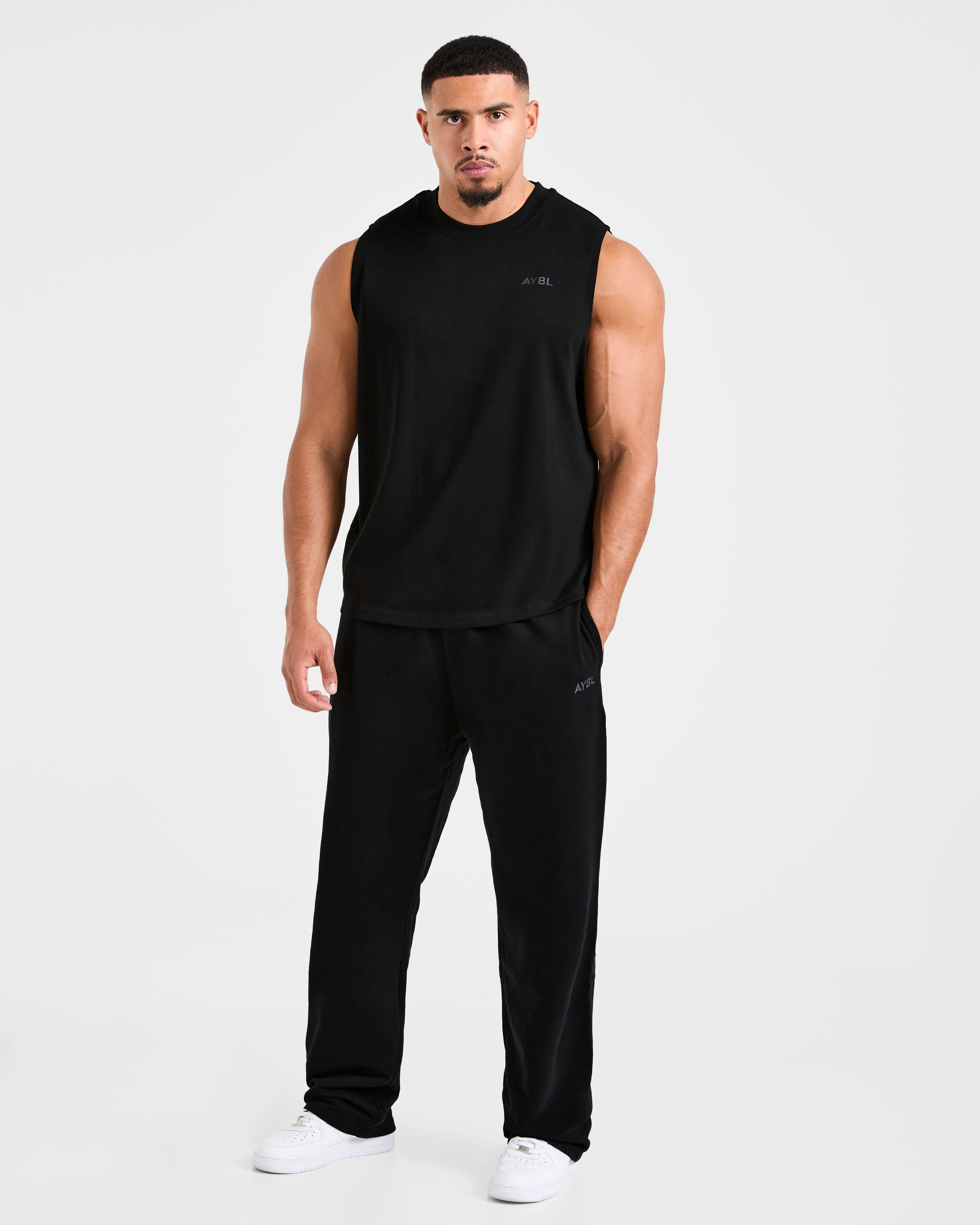 Essential Oversized Graphic Tank - Black sold by AYBL product image thumbnail 3