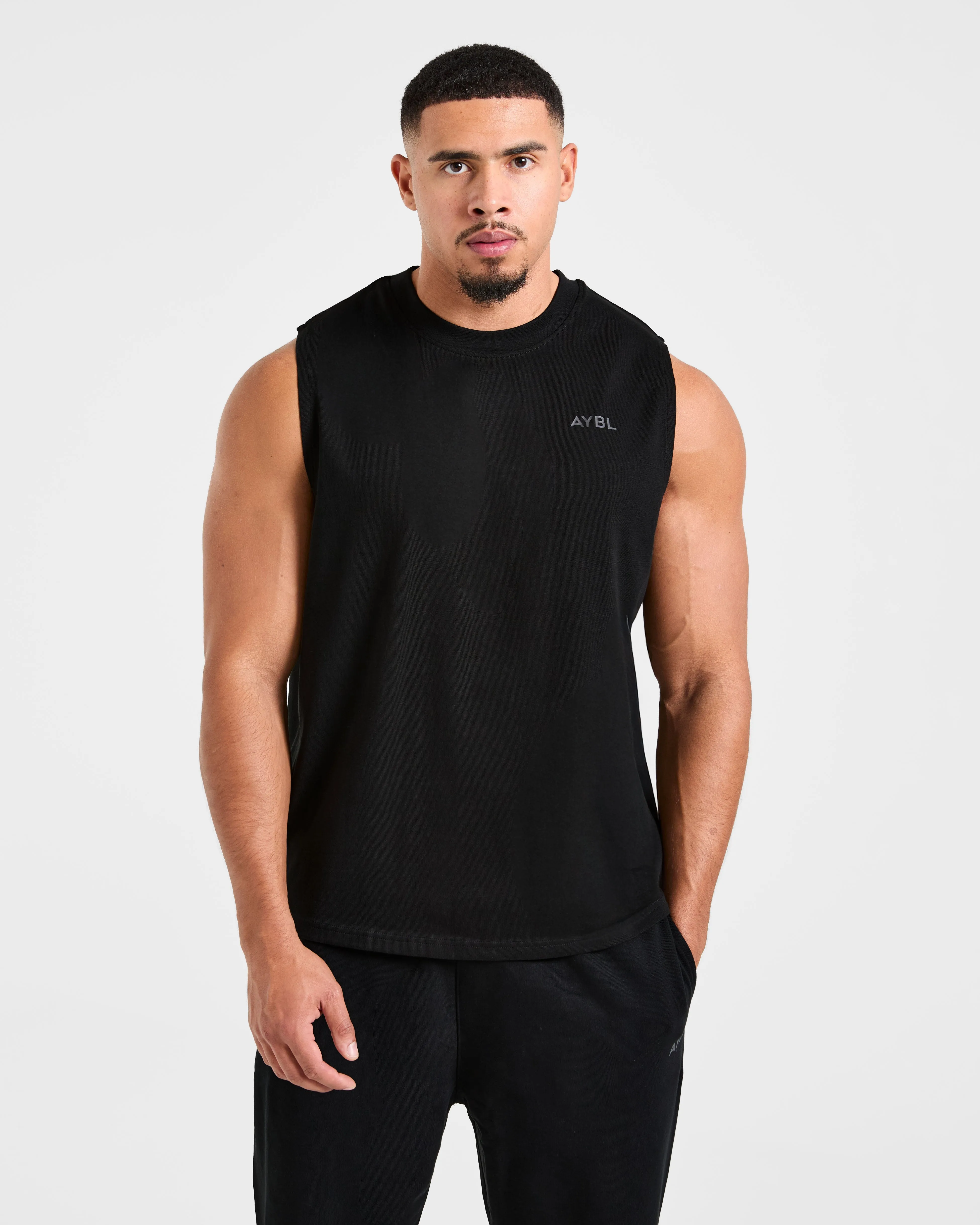 Essential Oversized Graphic Tank - Black sold by AYBL product image thumbnail 2