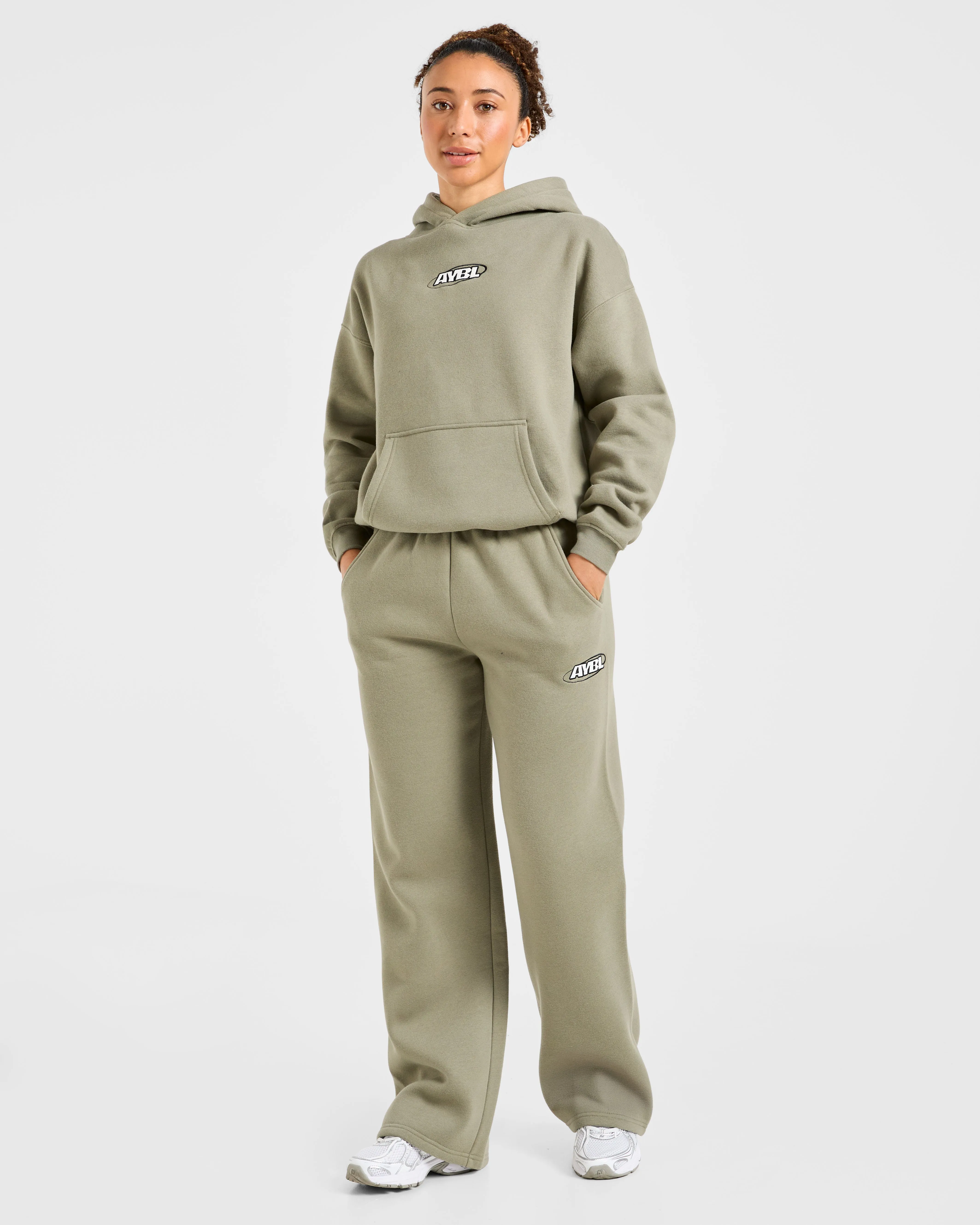 Sports Essentials Oversized Straight Leg Joggers - Muted Olive sold by AYBL product image thumbnail 3