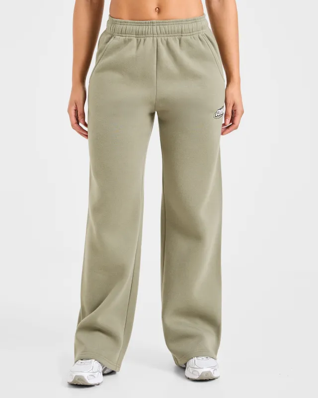 Sports Essentials Oversized Straight Leg Joggers - Muted Olive sold by AYBL