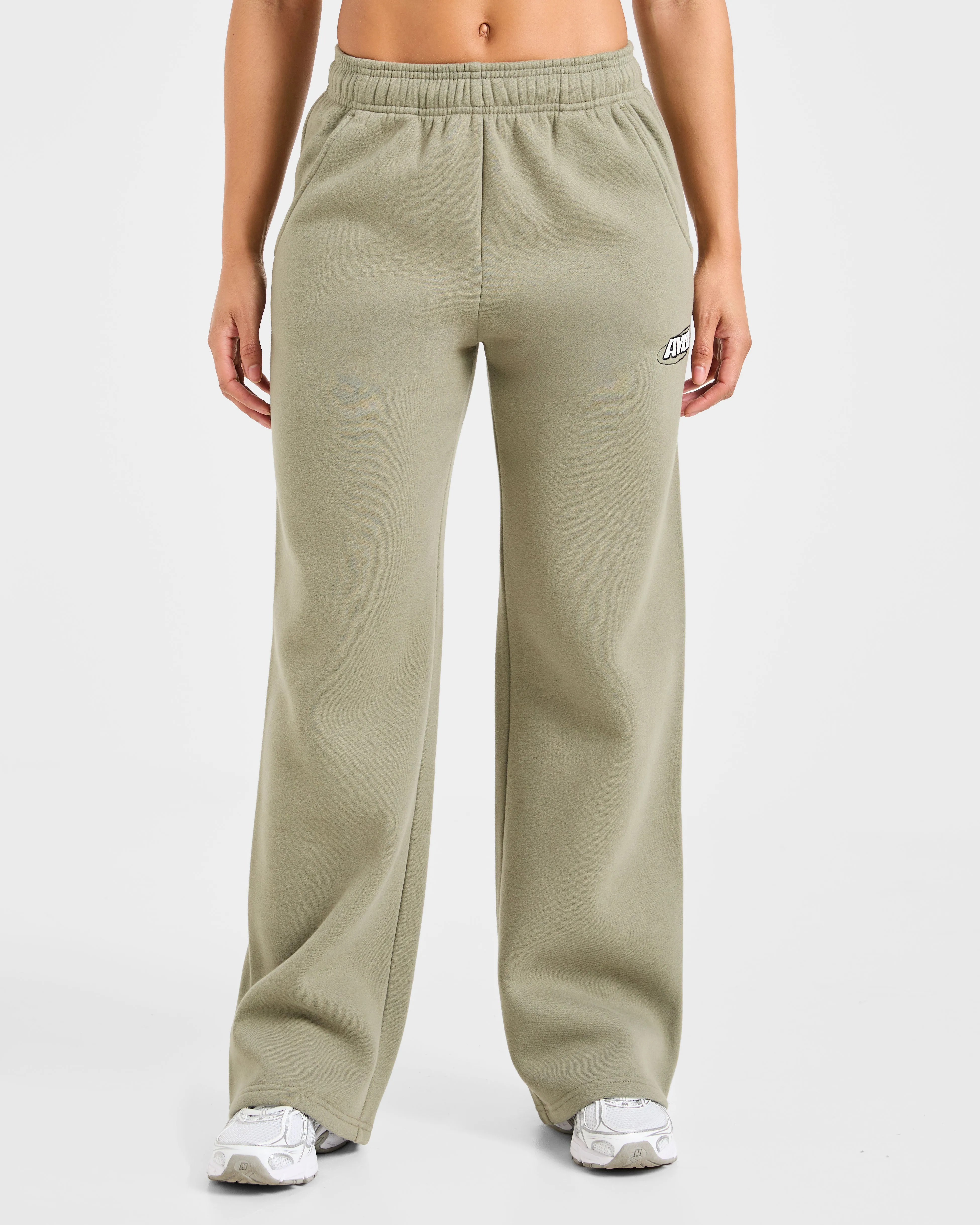 Sports Essentials Oversized Straight Leg Joggers - Muted Olive sold by AYBL