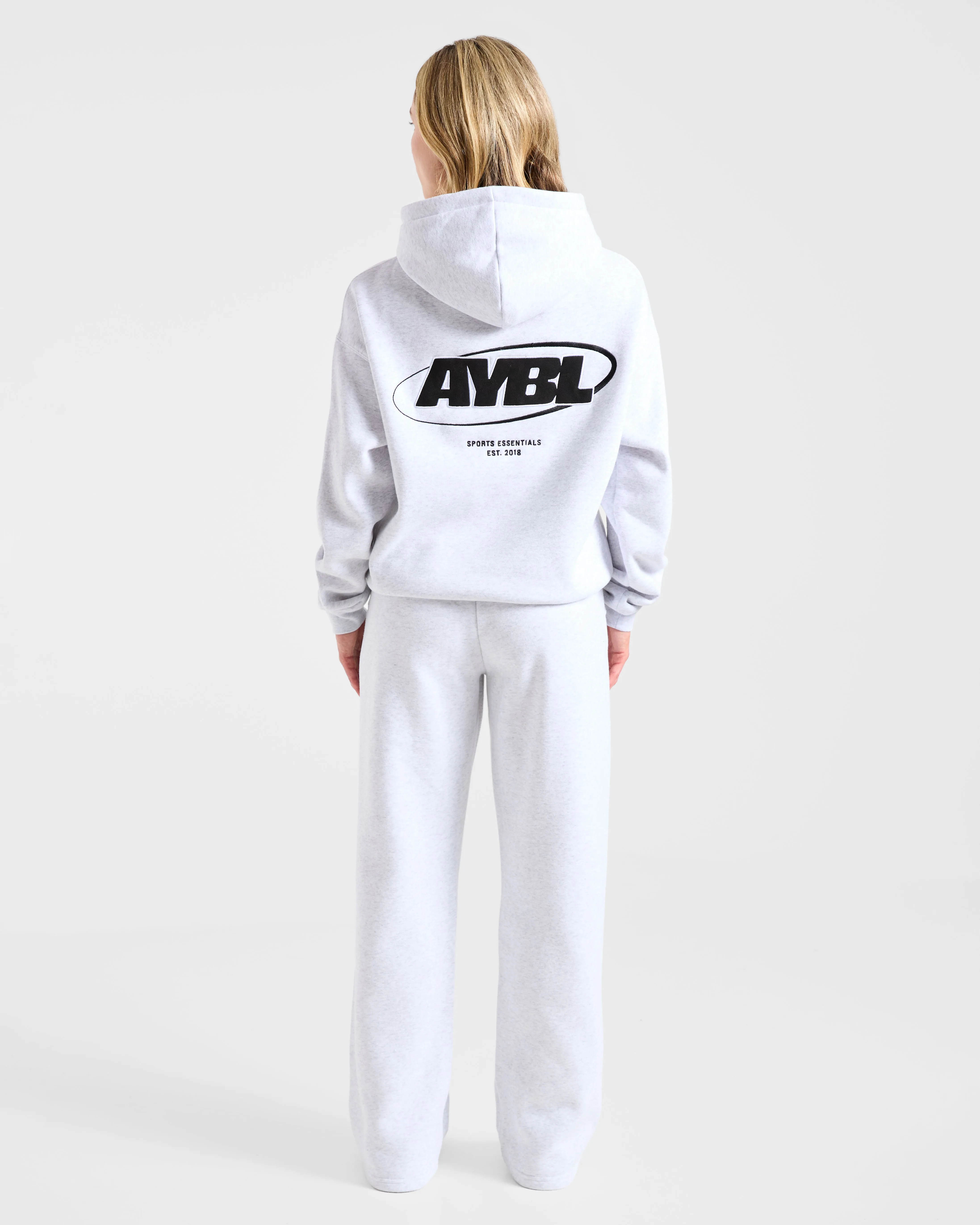 Sports Essentials Oversized Straight Leg Joggers - Heather Grey/Black sold by AYBL product image thumbnail 4