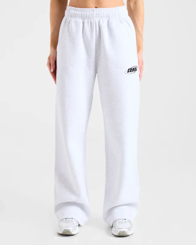 Sports Essentials Oversized Straight Leg Joggers - Heather Grey/Black made by AYBL