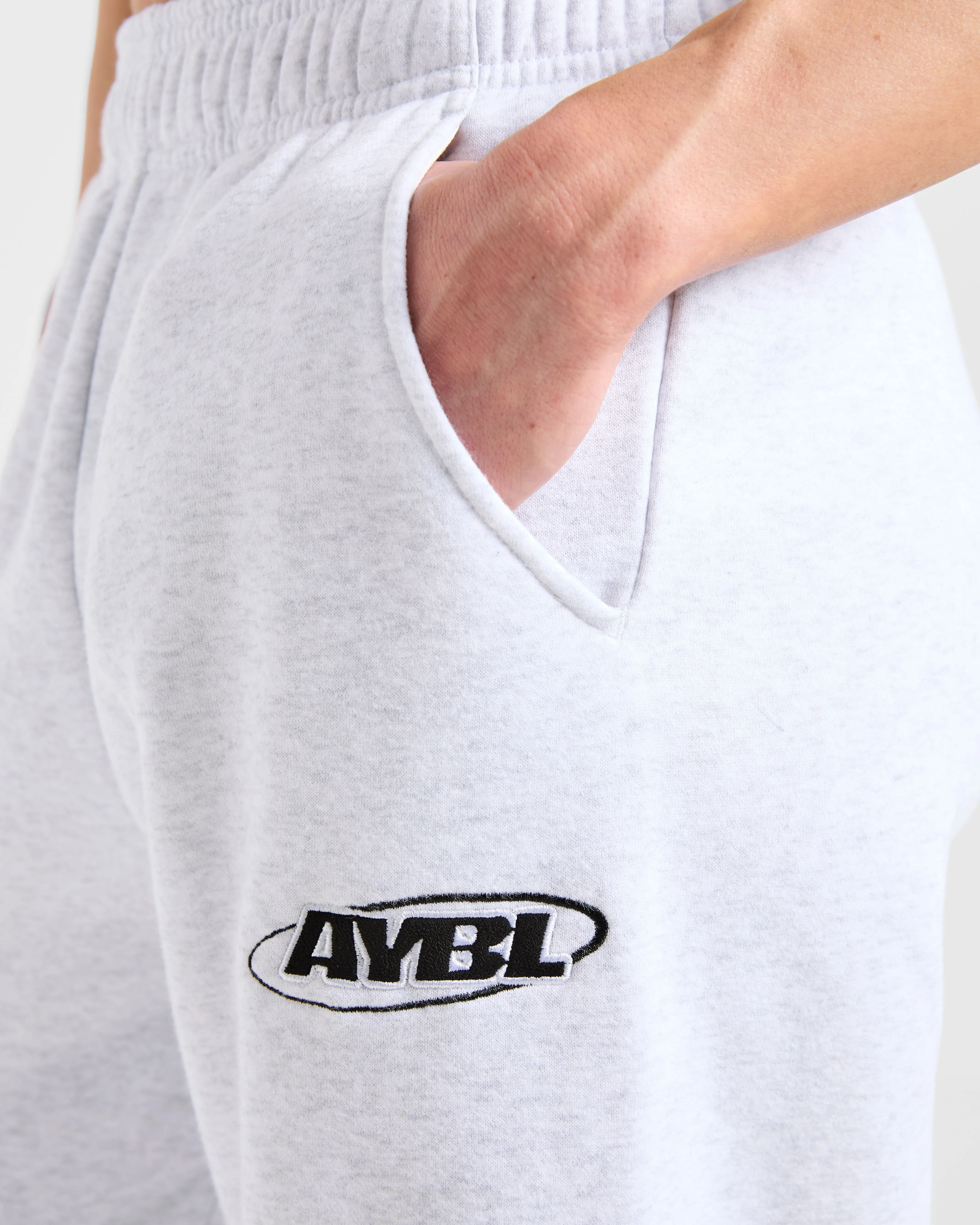 Sports Essentials Oversized Straight Leg Joggers - Heather Grey/Black sold by AYBL product image thumbnail 5