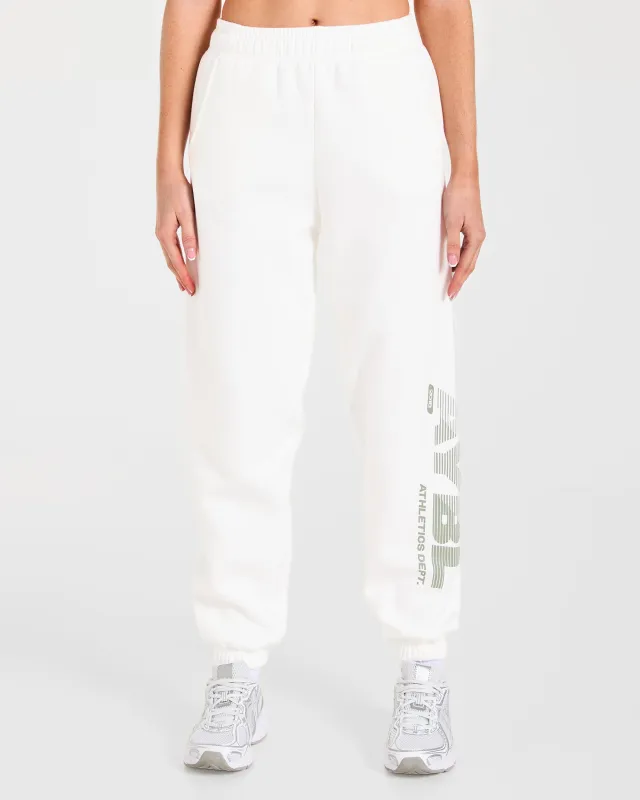 Athletics Dept Oversized Joggers - Off White sold by AYBL