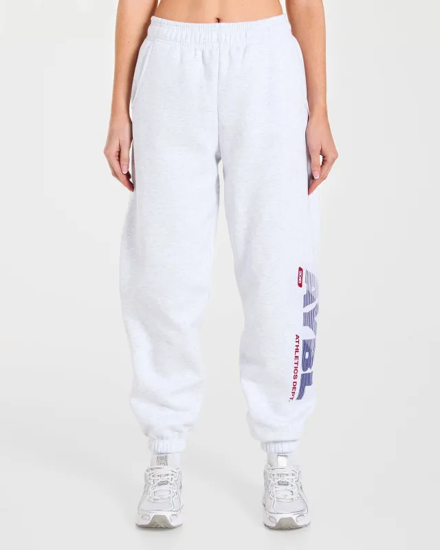 Athletics Dept Oversized Joggers - Grey Marl made by AYBL