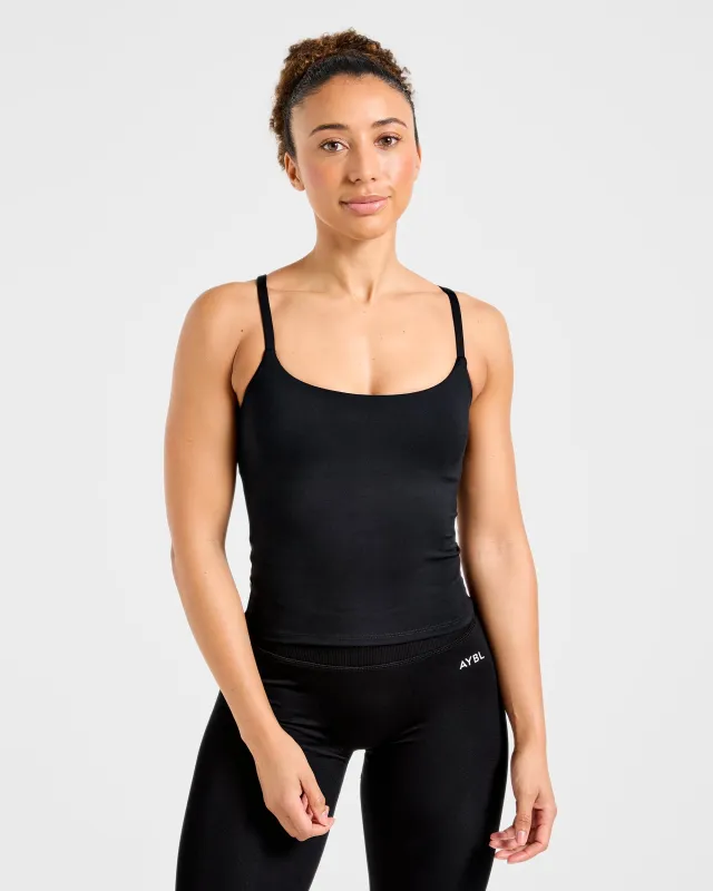 Essential Strappy Tank Top - Black sold by AYBL