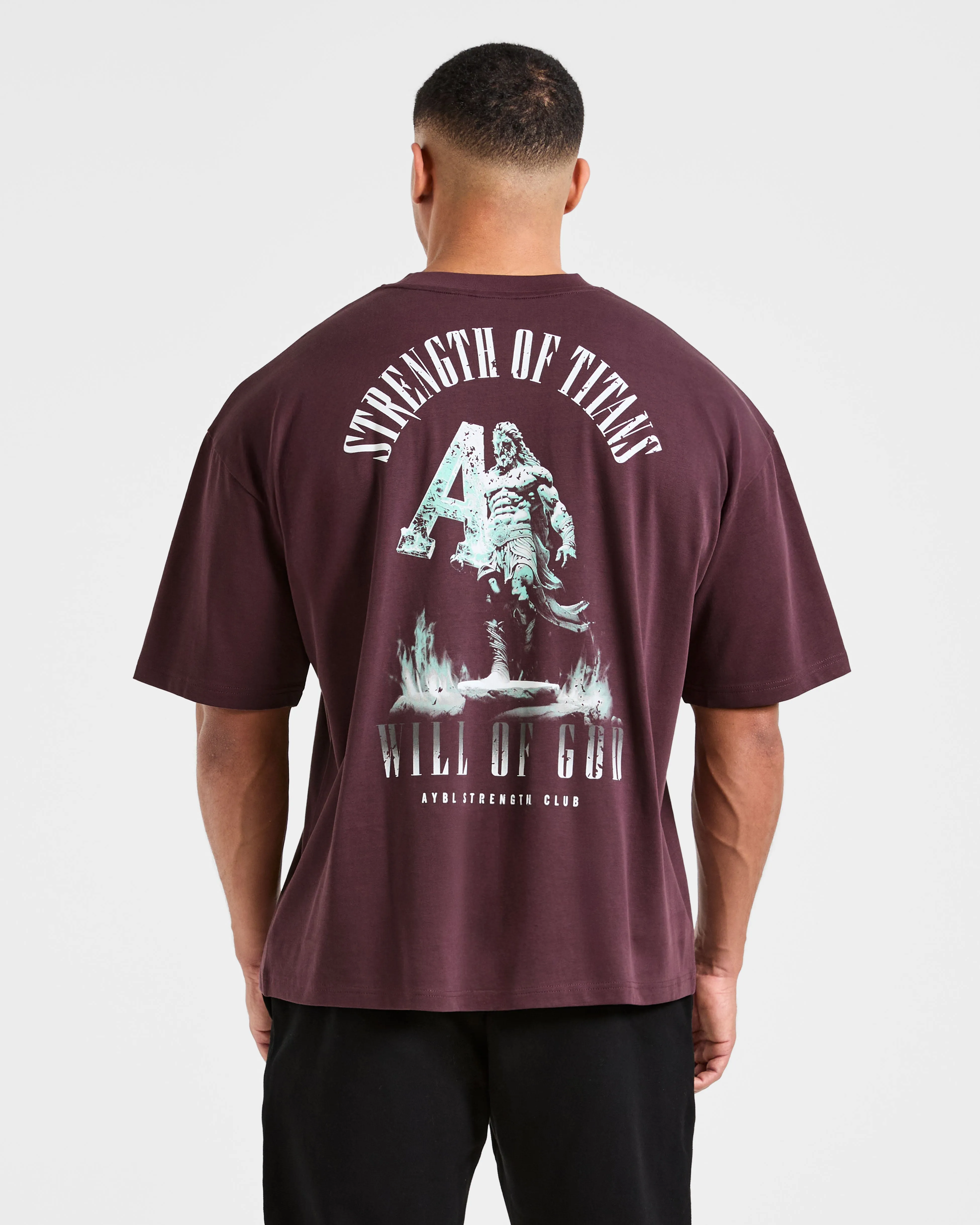 Strength Of Titans Oversized T Shirt - Smoke Berry sold by AYBL