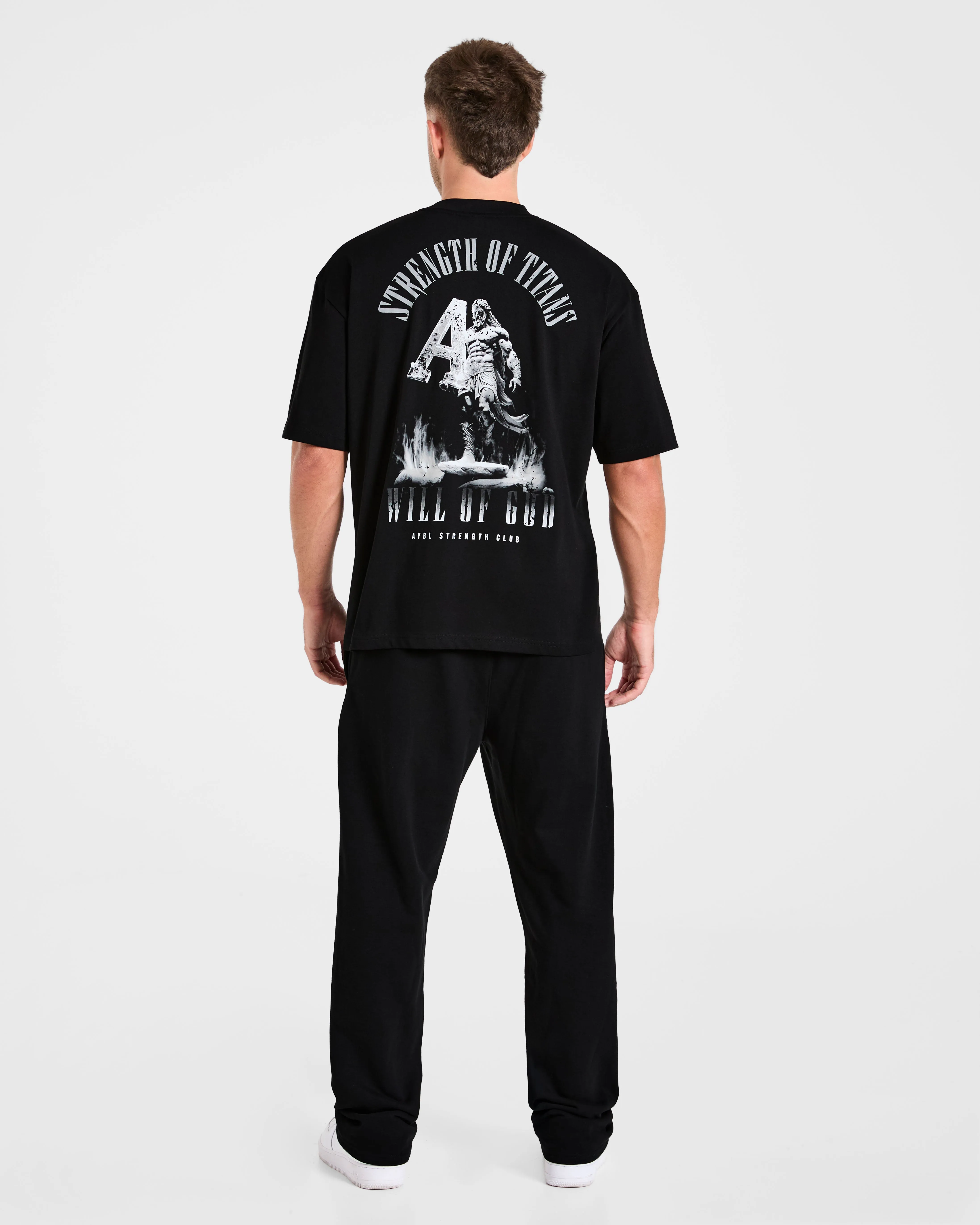 Strength Of Titans Oversized T Shirt - Black sold by AYBL product image thumbnail 4
