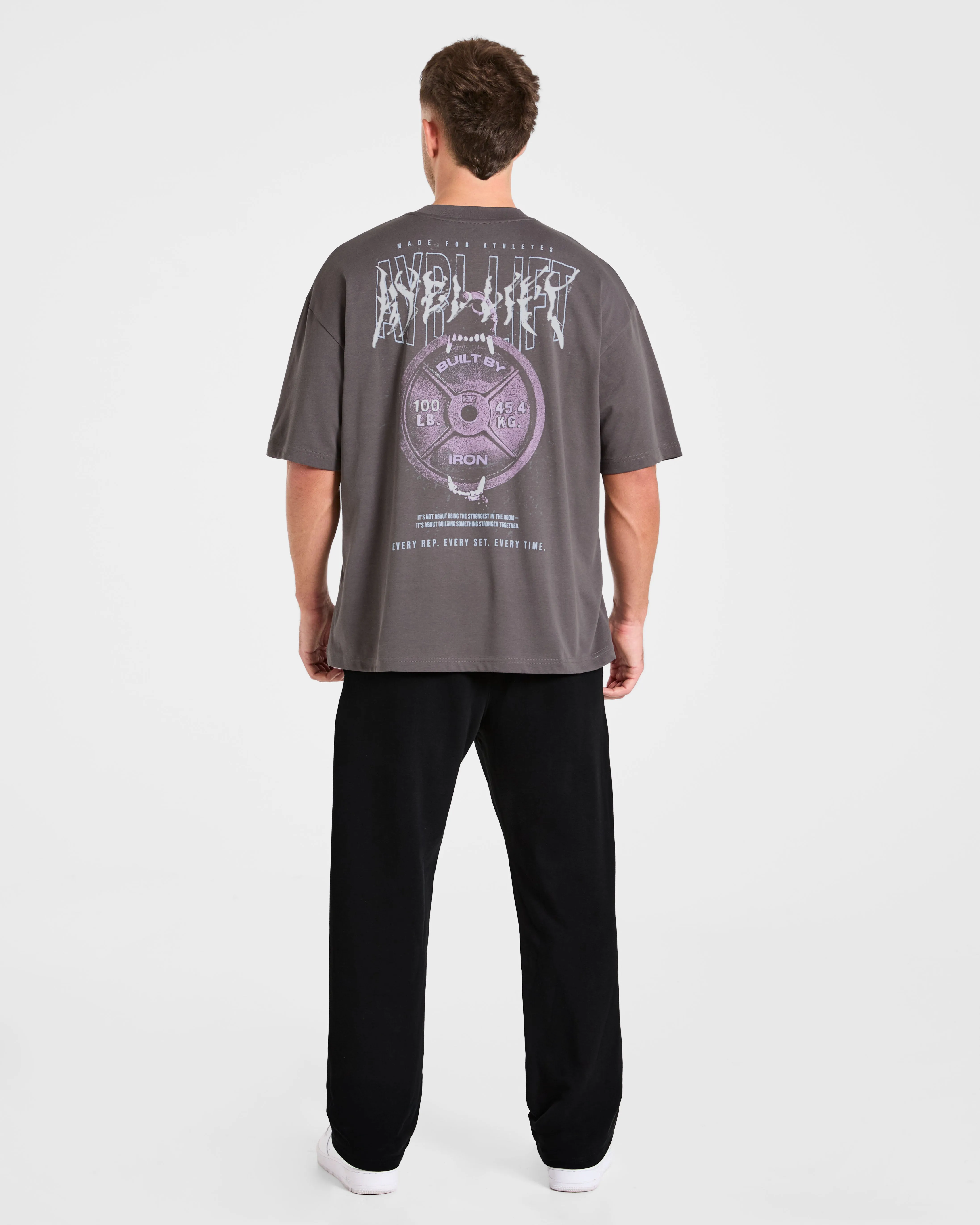 Doberman Strength Oversized T Shirt - Storm Grey sold by AYBL product image thumbnail 4