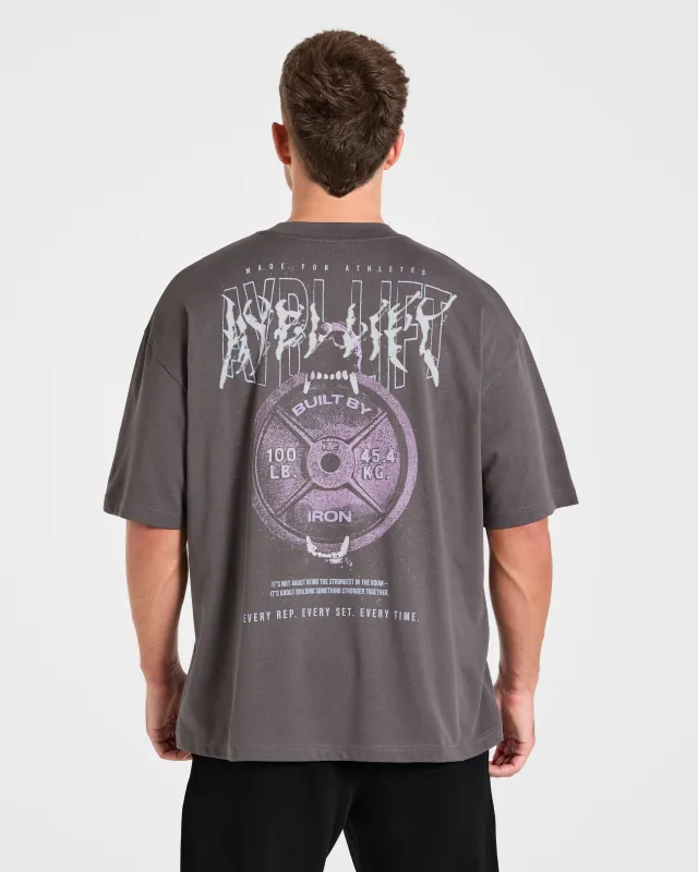 Doberman Strength Oversized T Shirt - Storm Grey made by AYBL