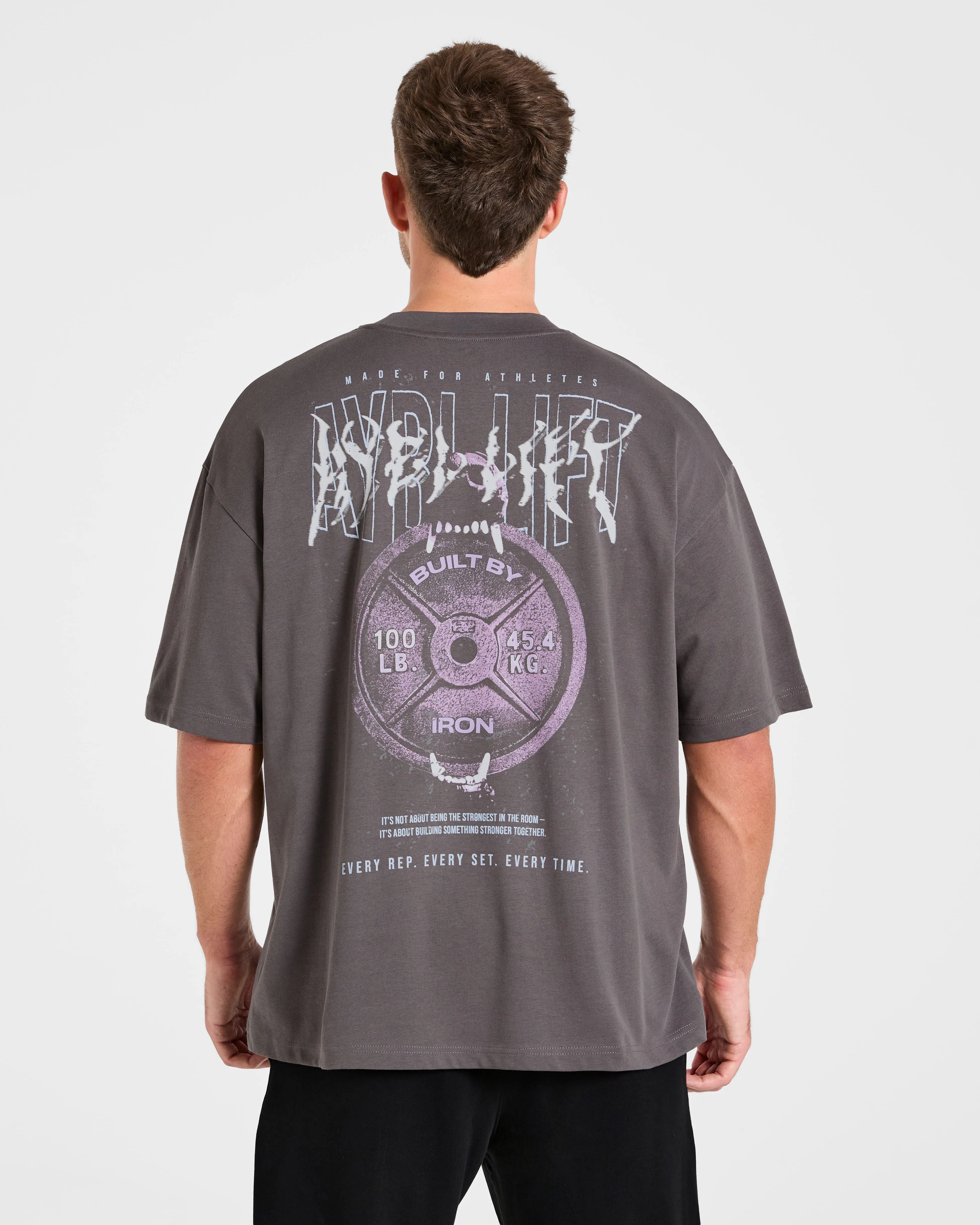 Doberman Strength Oversized T Shirt - Storm Grey sold by AYBL