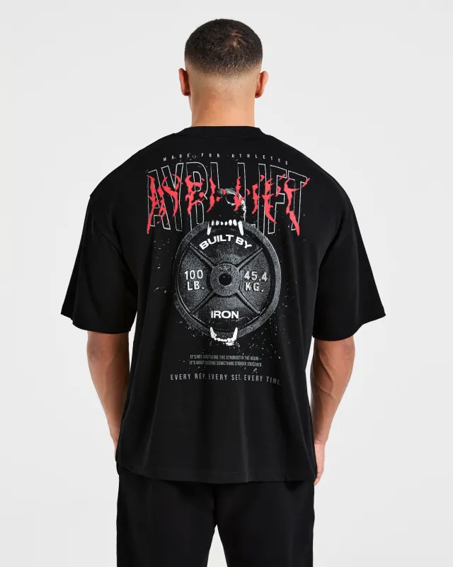 Doberman Strength Oversized T Shirt - Black/Red made by AYBL