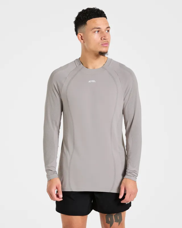 Attain Seamless Long Sleeve T Shirt - Woodland Fog sold by AYBL