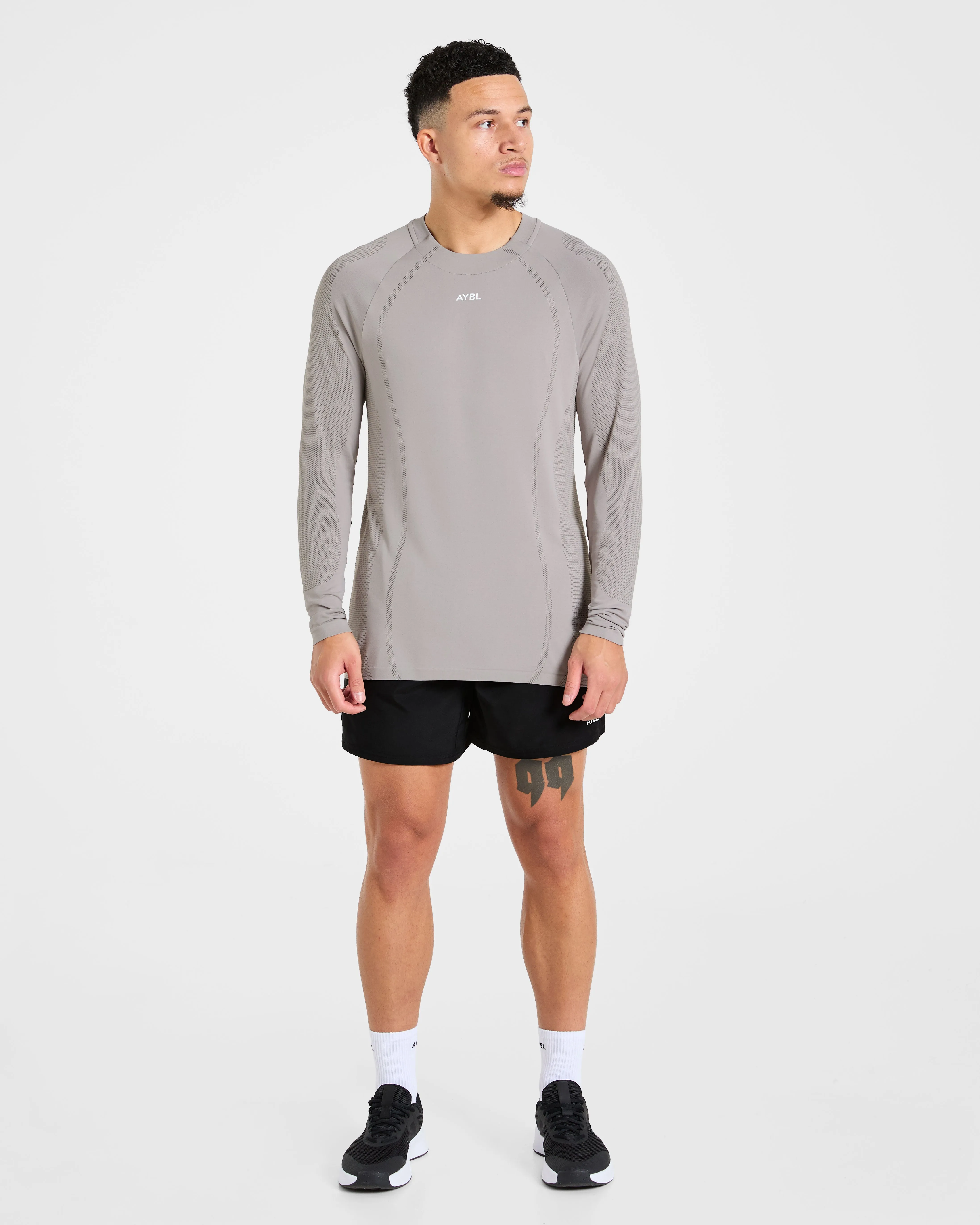 Attain Seamless Long Sleeve T Shirt - Woodland Fog sold by AYBL product image thumbnail 3