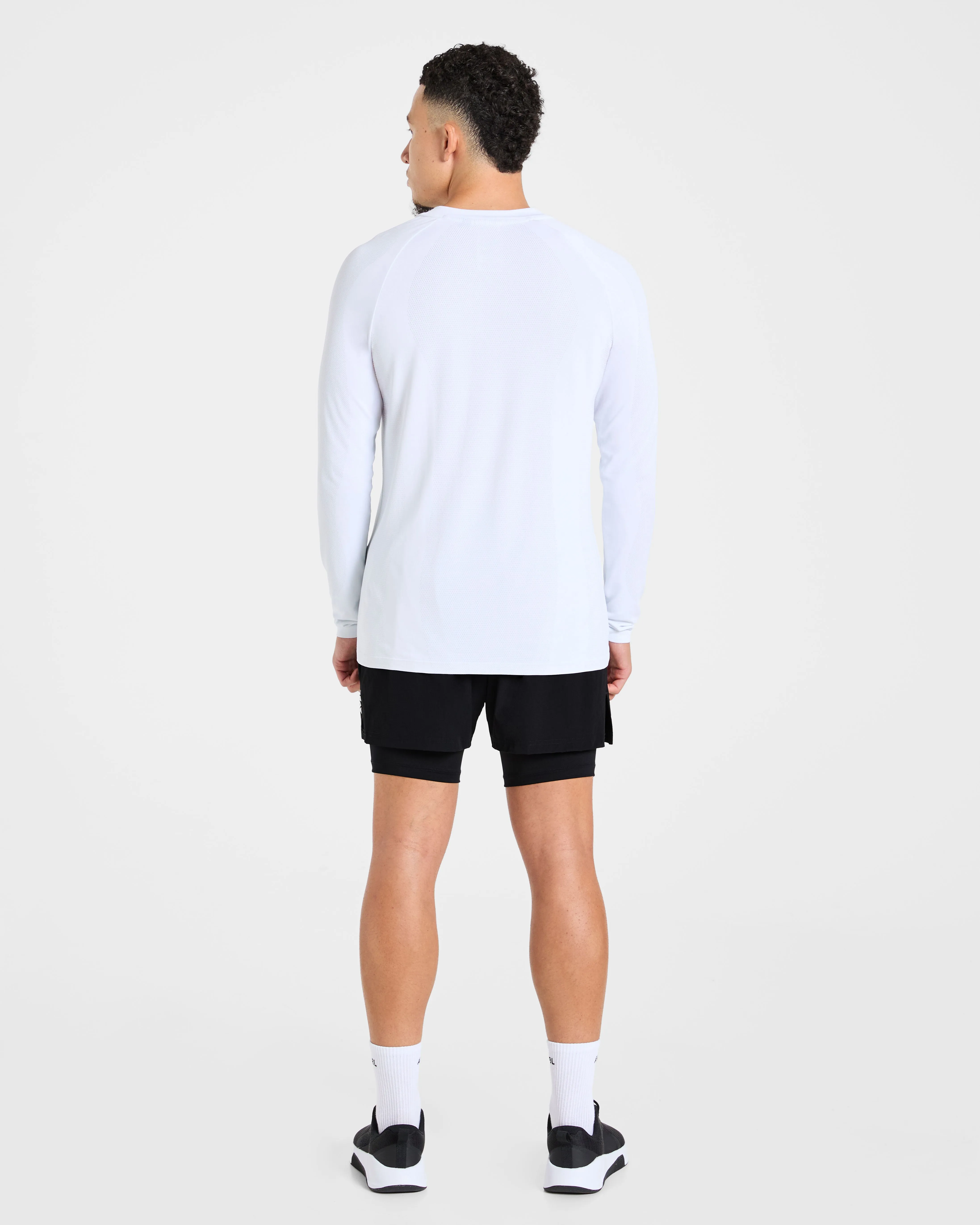 Attain Seamless Long Sleeve T Shirt - Storm White sold by AYBL product image thumbnail 4