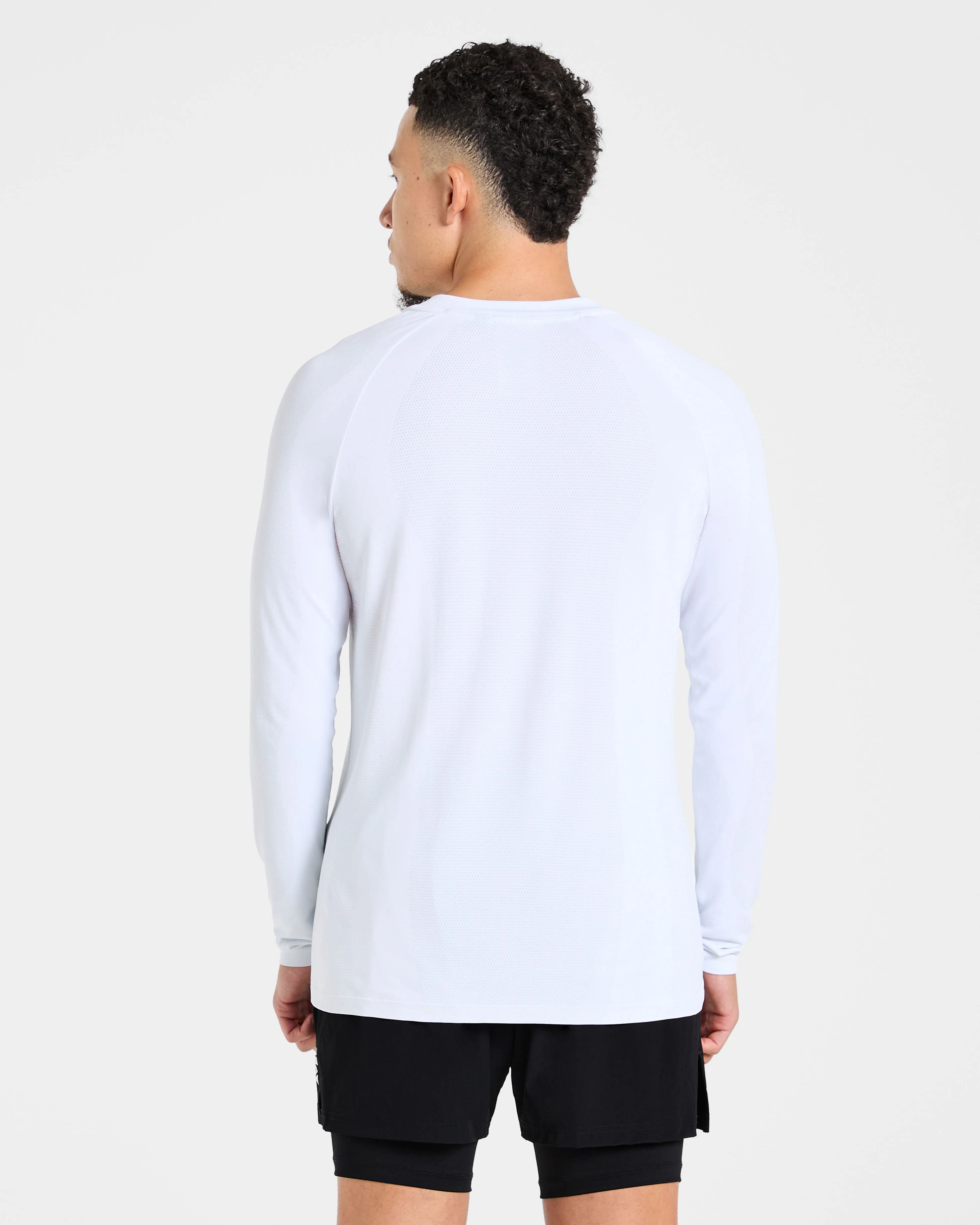 Attain Seamless Long Sleeve T Shirt - Storm White sold by AYBL product image thumbnail 2