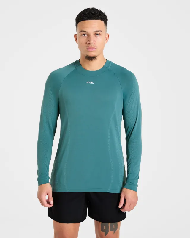 Attain Seamless Long Sleeve T Shirt - Pine Forest sold by AYBL