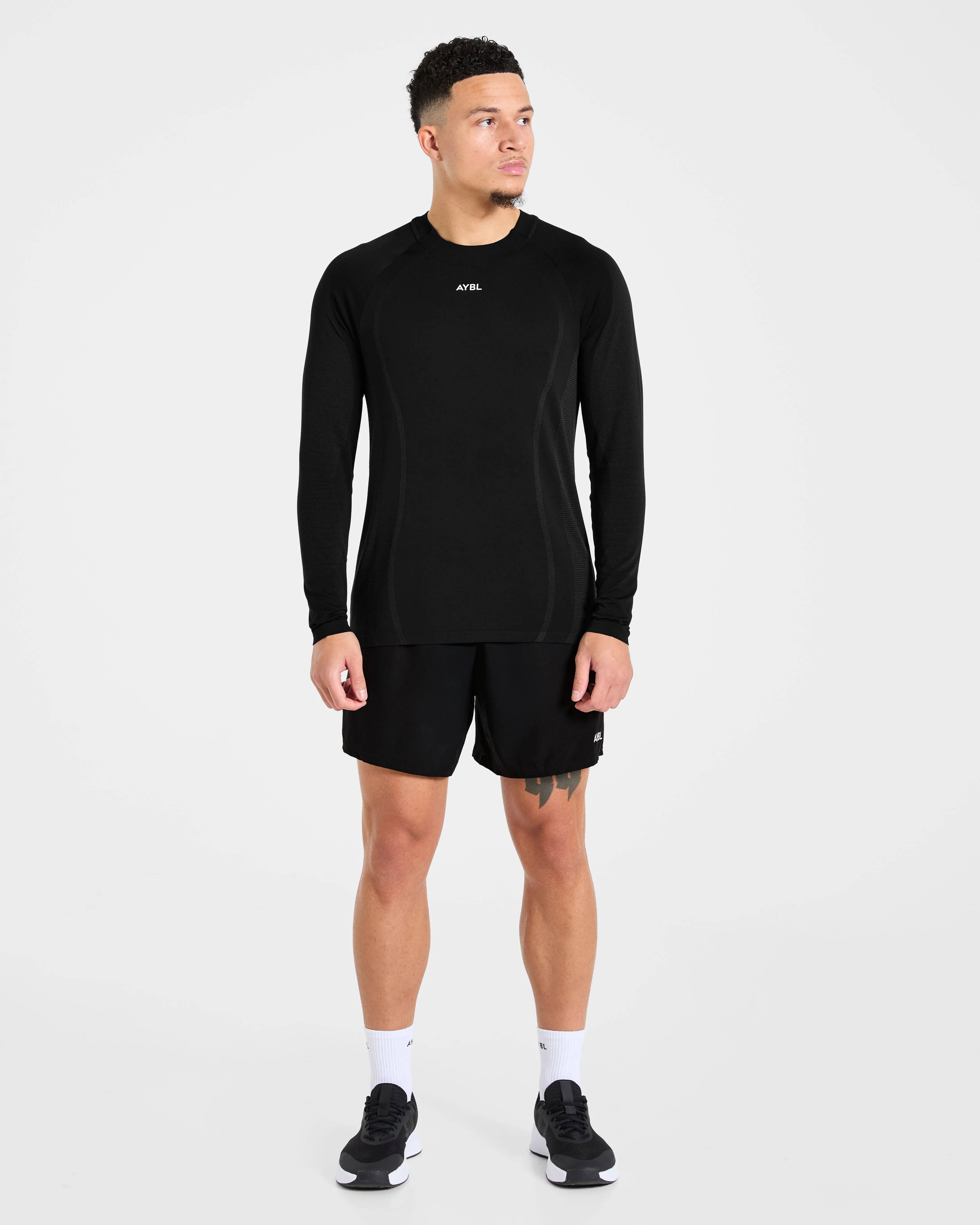 Attain Seamless Long Sleeve T Shirt - Black sold by AYBL product image thumbnail 3