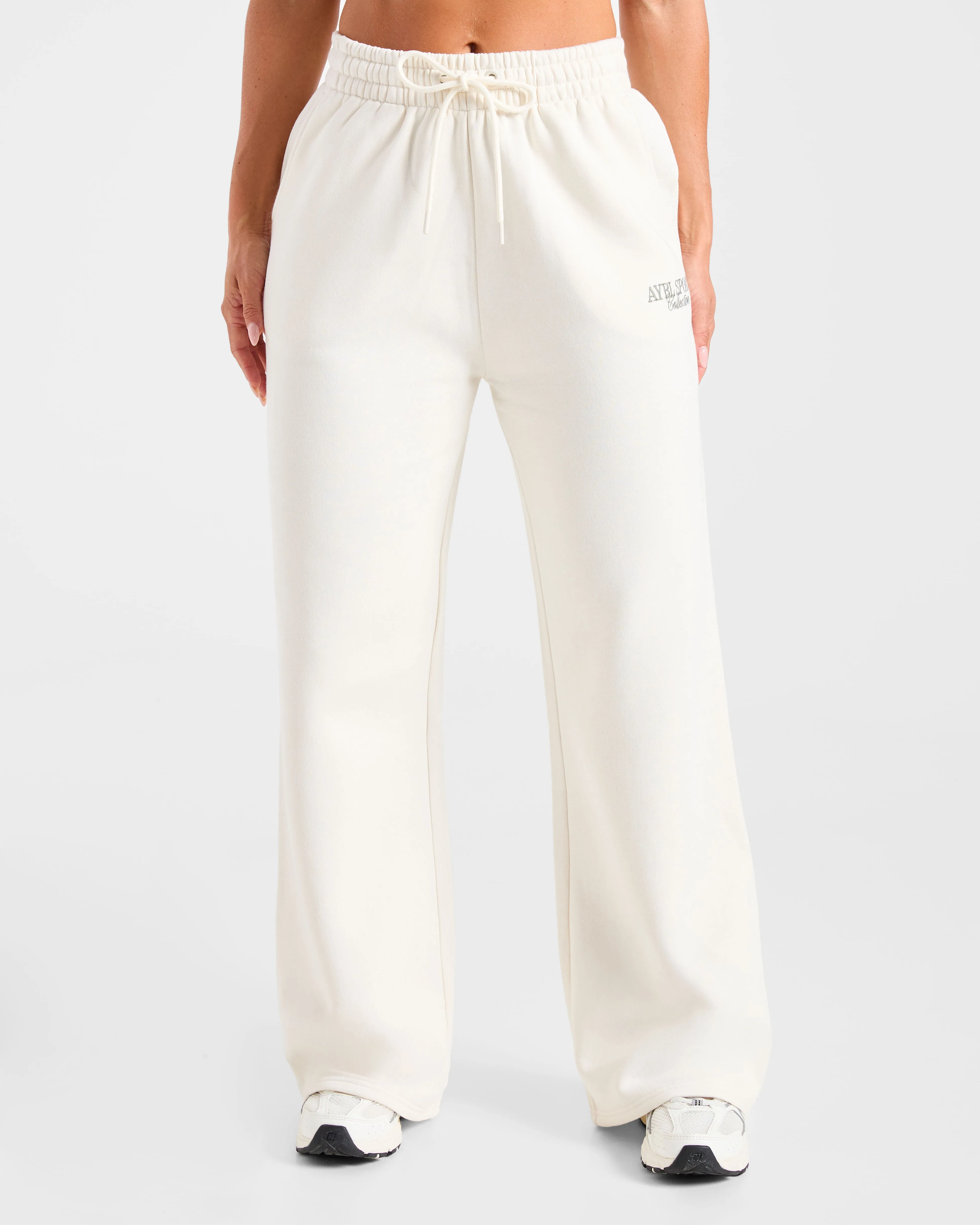 Sports Collective Oversized Straight Leg Joggers - Off White/Green sold by AYBL