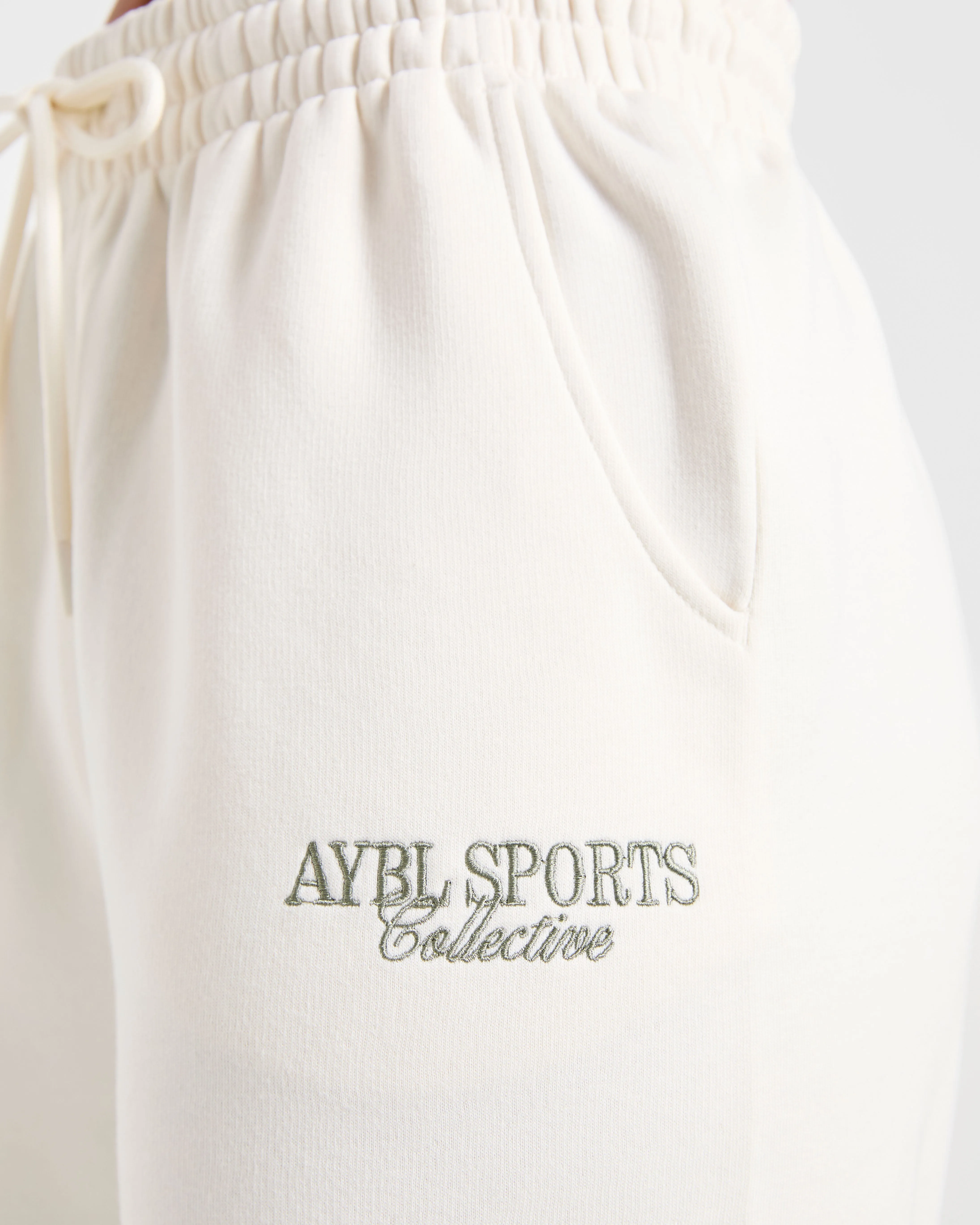 Sports Collective Oversized Straight Leg Joggers - Off White/Green sold by AYBL product image thumbnail 5