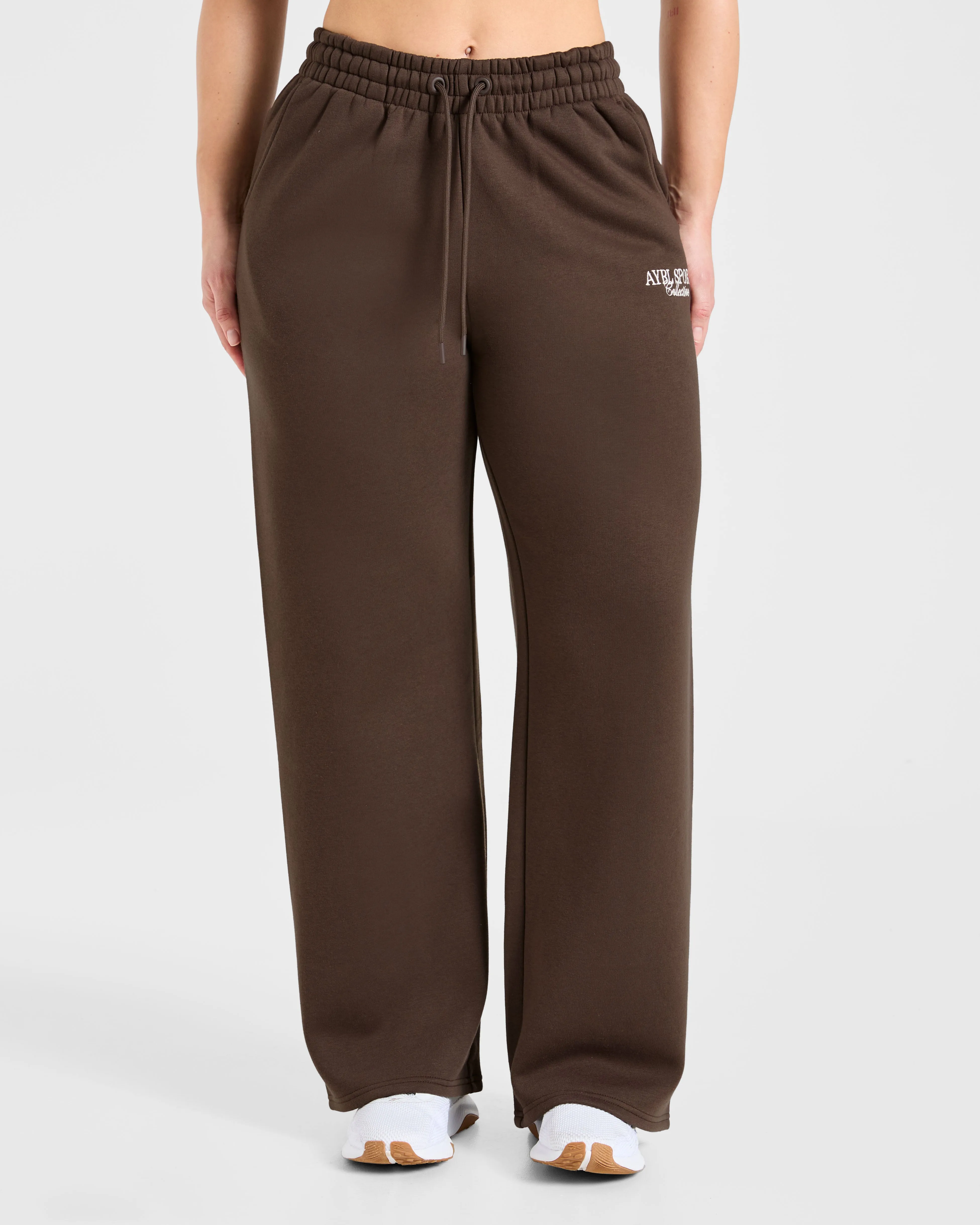 Sports Collective Oversized Straight Leg Joggers - Brown sold by AYBL