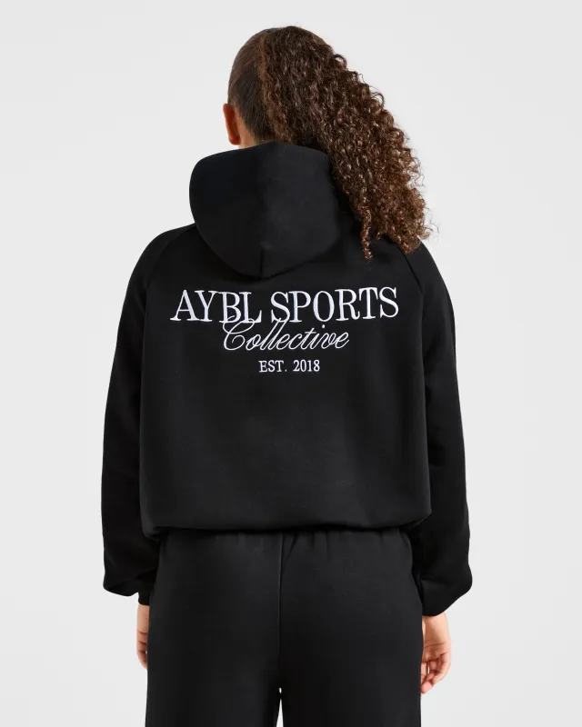 Sports Collective Oversized Hoodie - Black made by AYBL