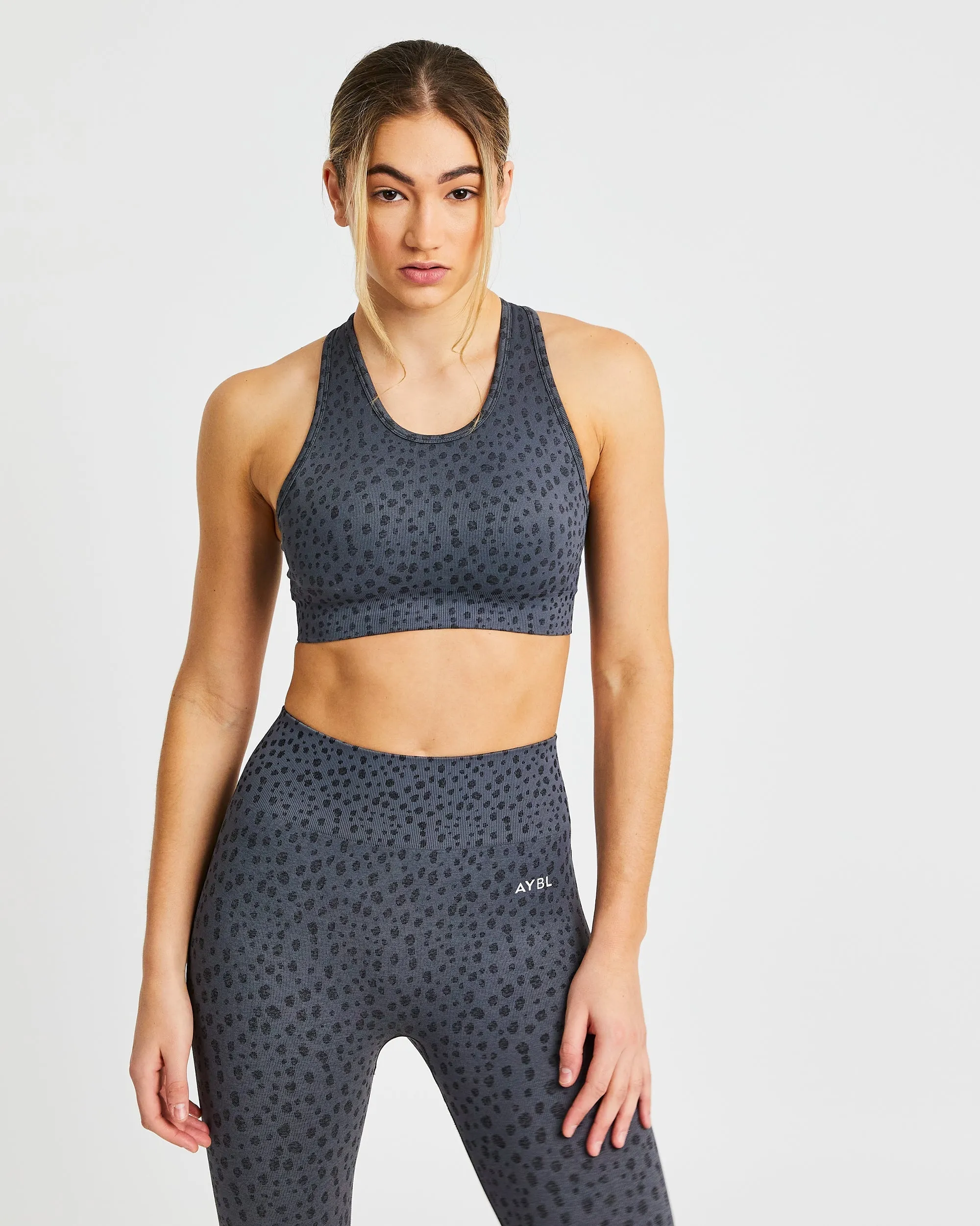Evolve Speckle Seamless Sports Bra - Charcoal sold by AYBL