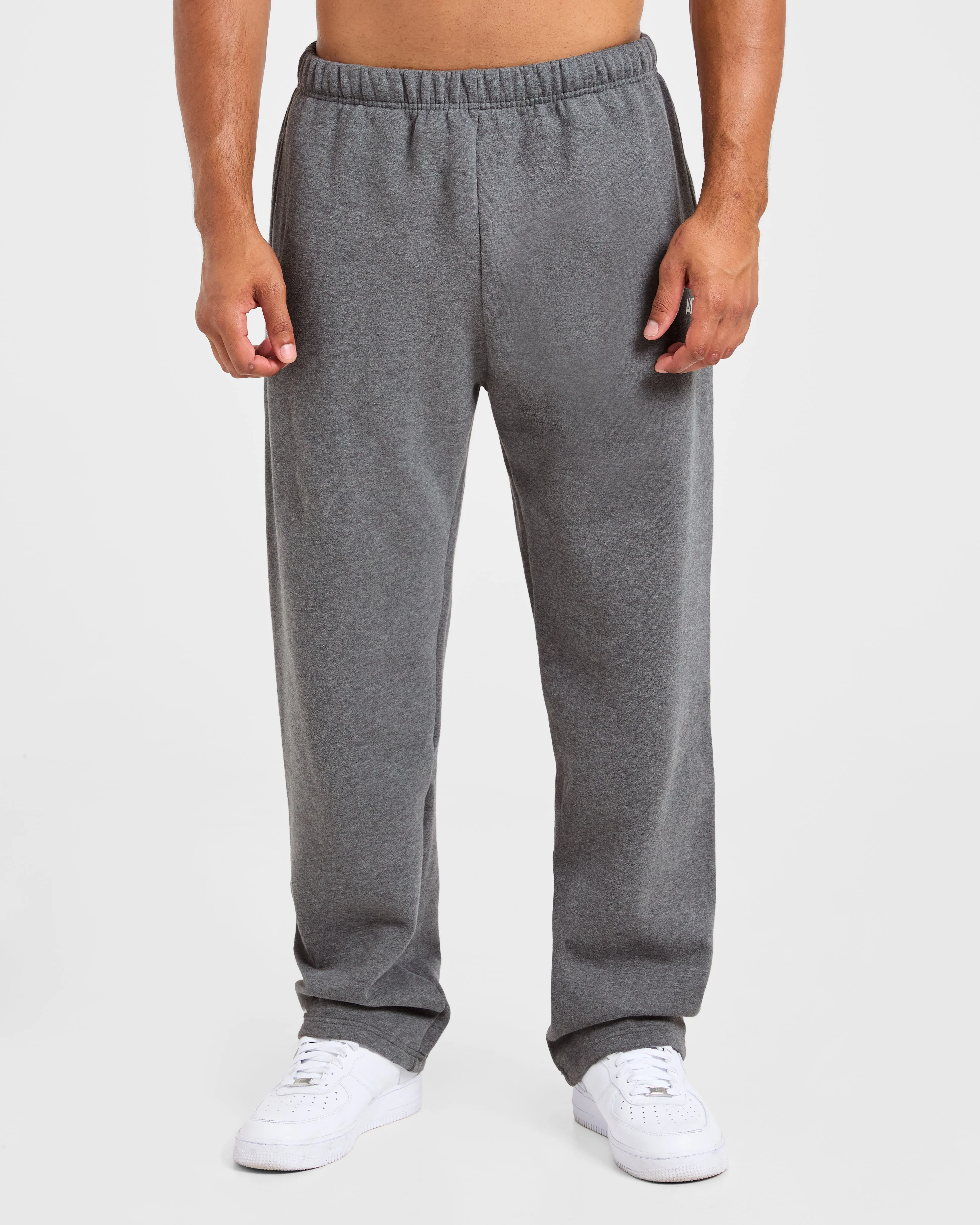 Essential Oversized Straight Leg Joggers - Charcoal Marl sold by AYBL