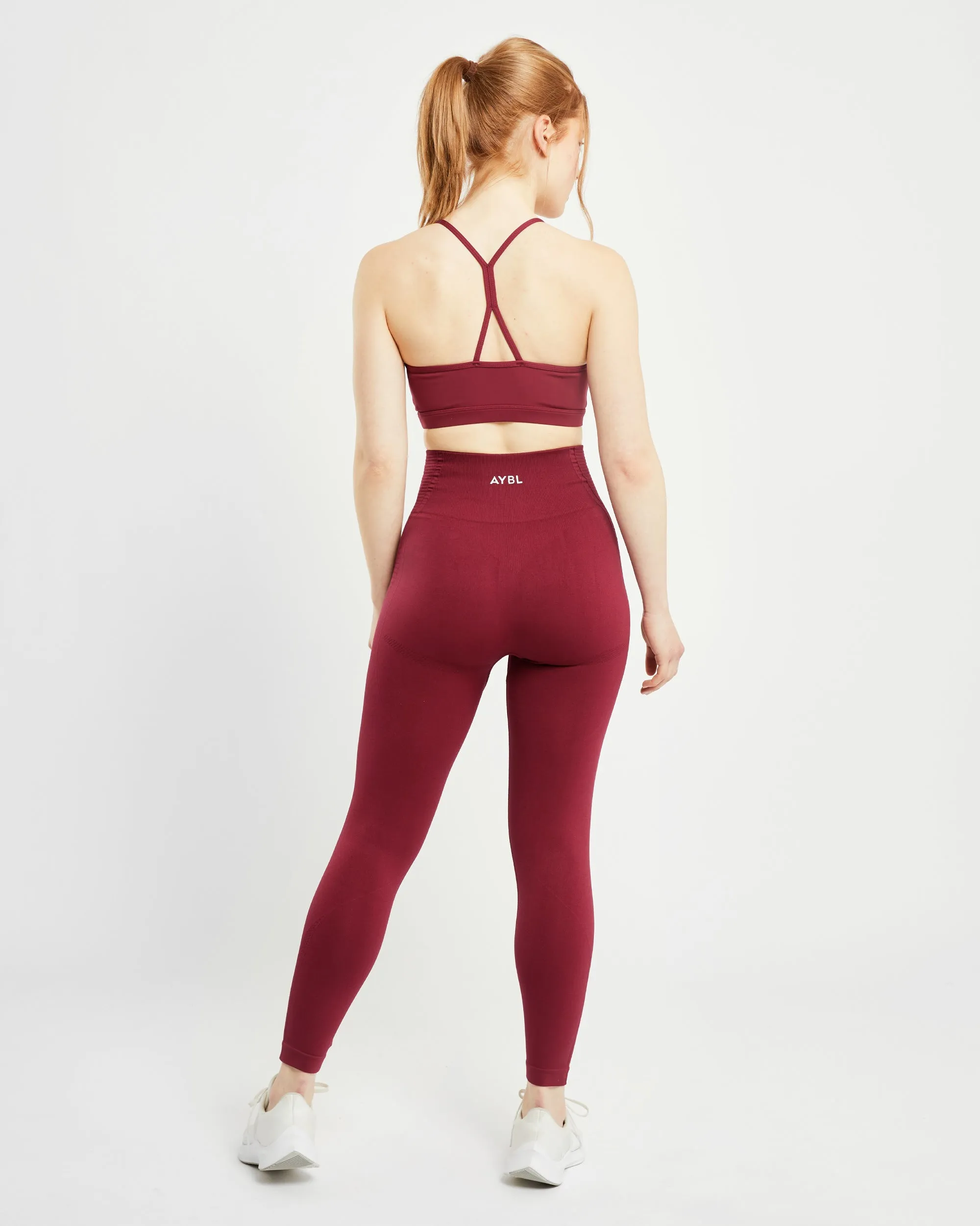 Essential Ruched Sports Bra - Rumba Red sold by AYBL product image thumbnail 4