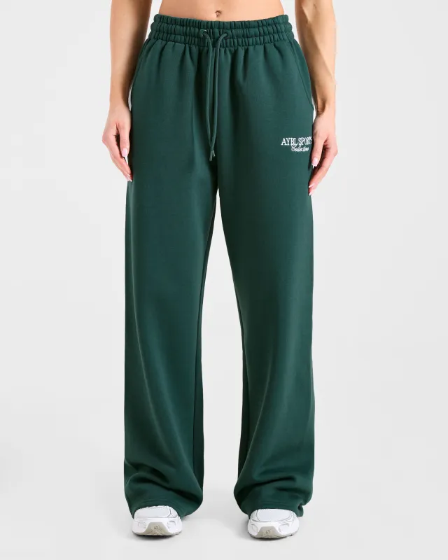 Sports Collective Oversized Straight Leg Joggers - Deep Forest made by AYBL