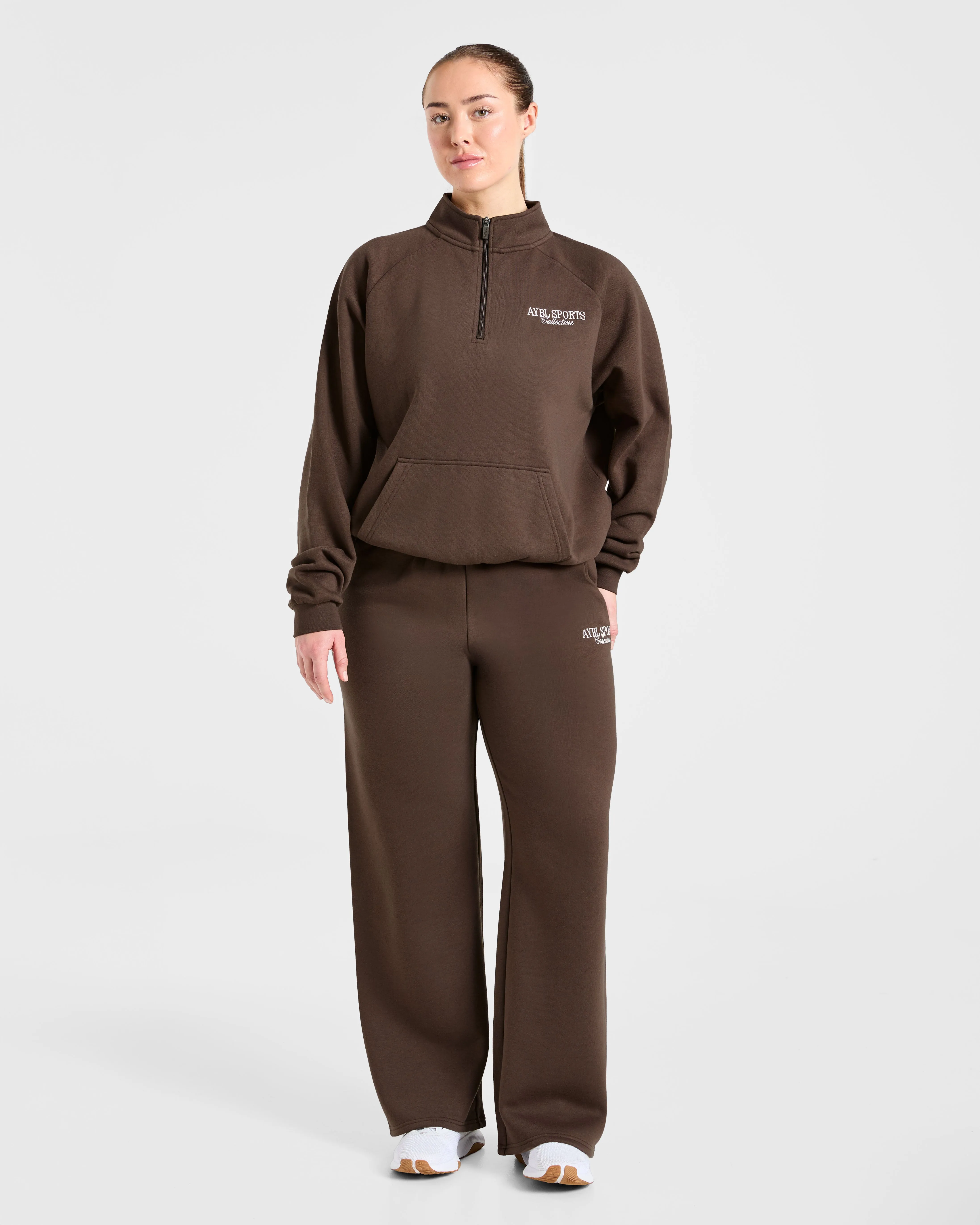 Sports Collective Oversized 1/4 Zip Pullover - Brown sold by AYBL product image thumbnail 3