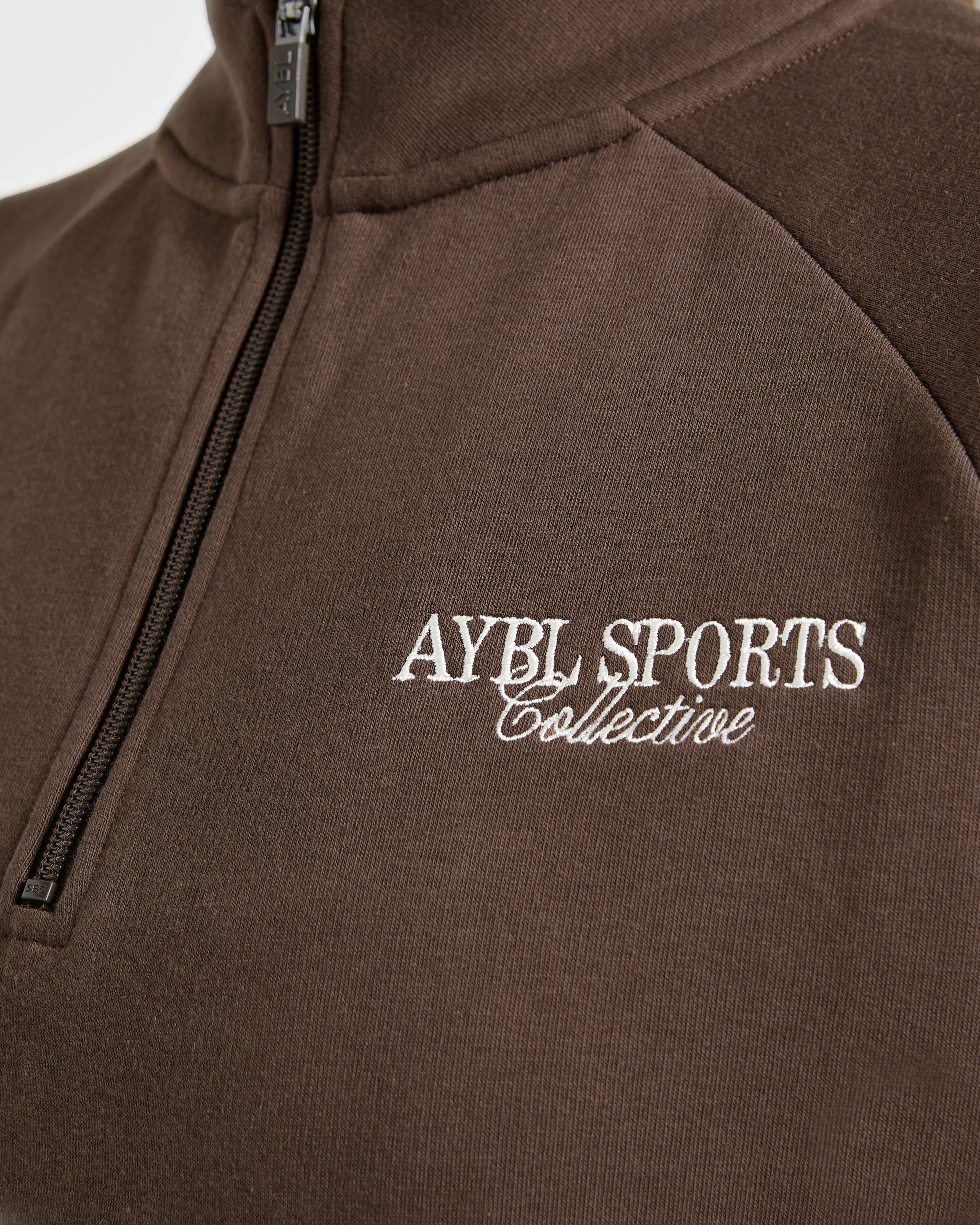 Sports Collective Oversized 1/4 Zip Pullover - Brown sold by AYBL product image thumbnail 5