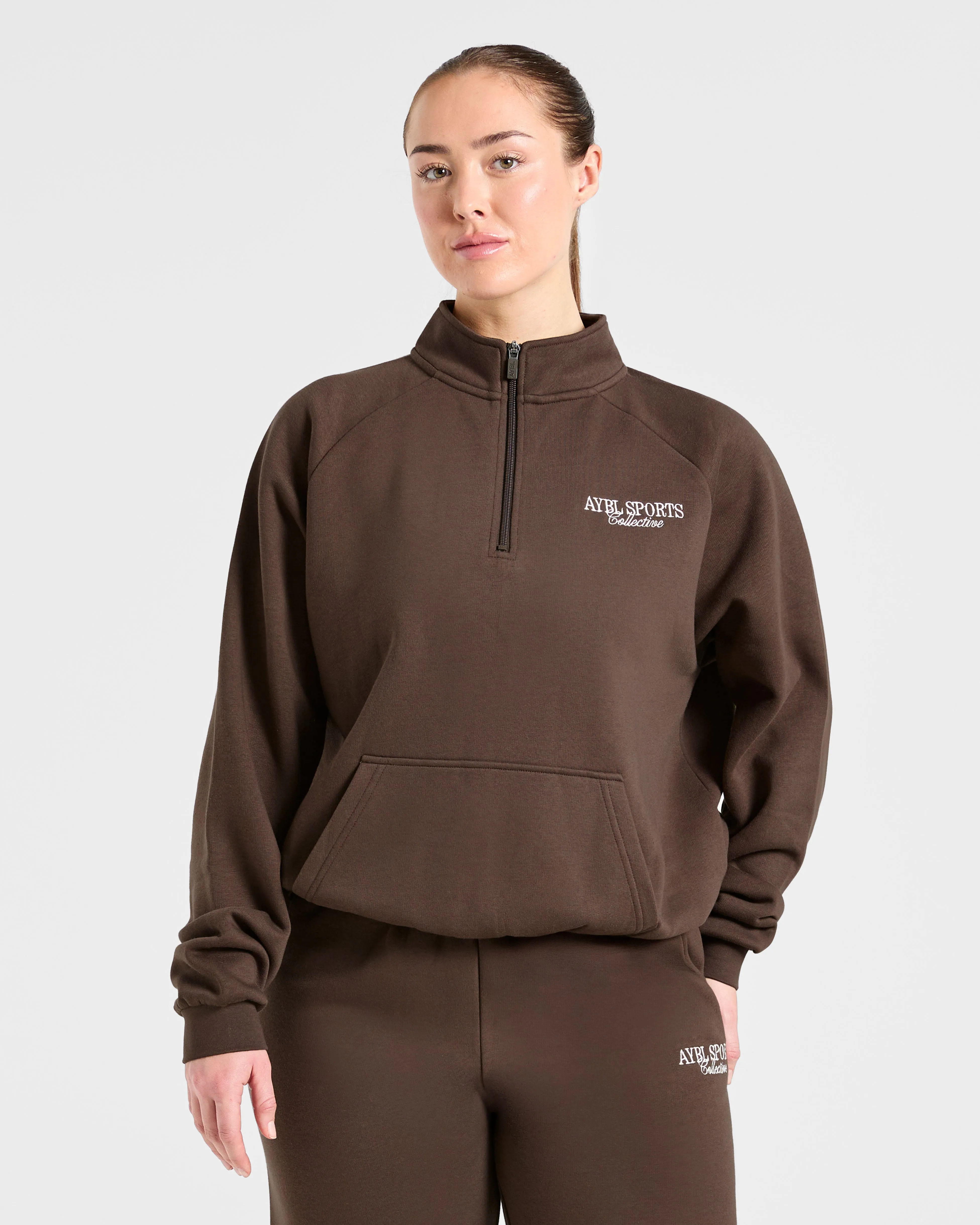 Sports Collective Oversized 1/4 Zip Pullover - Brown sold by AYBL product image thumbnail 2