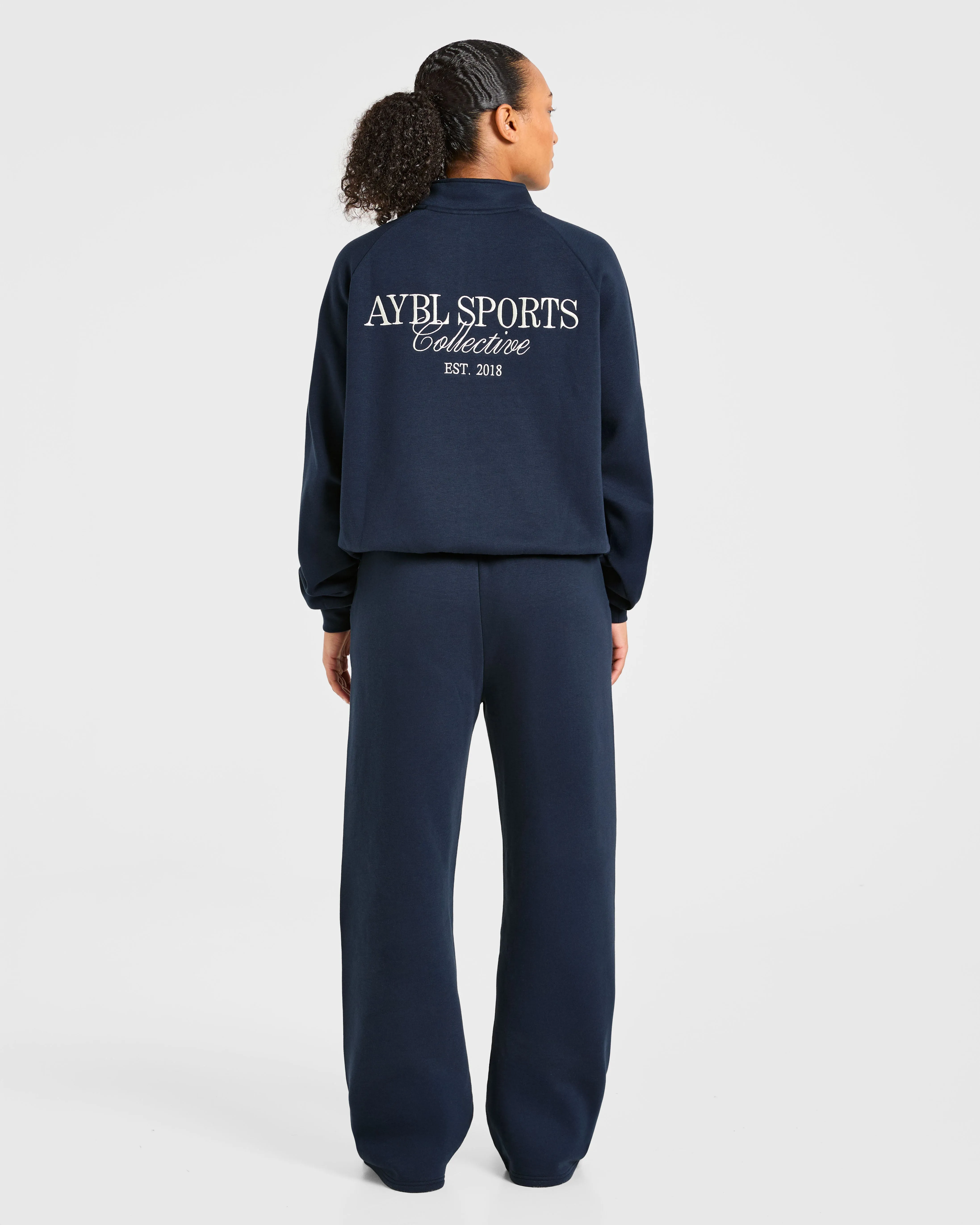 Sports Collective Oversized 1/4 Zip Pullover - True Navy sold by AYBL product image thumbnail 4
