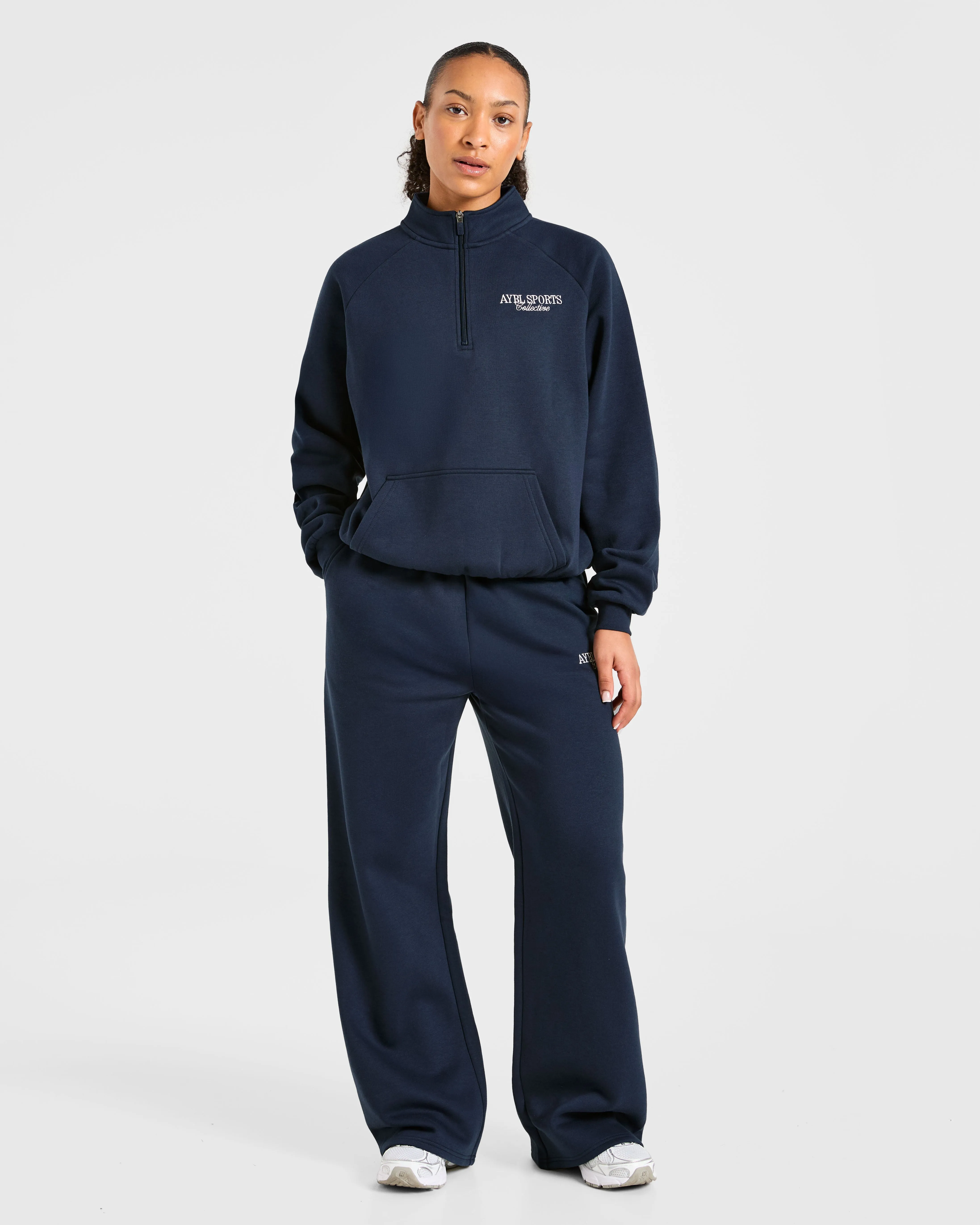 Sports Collective Oversized 1/4 Zip Pullover - True Navy sold by AYBL product image thumbnail 3