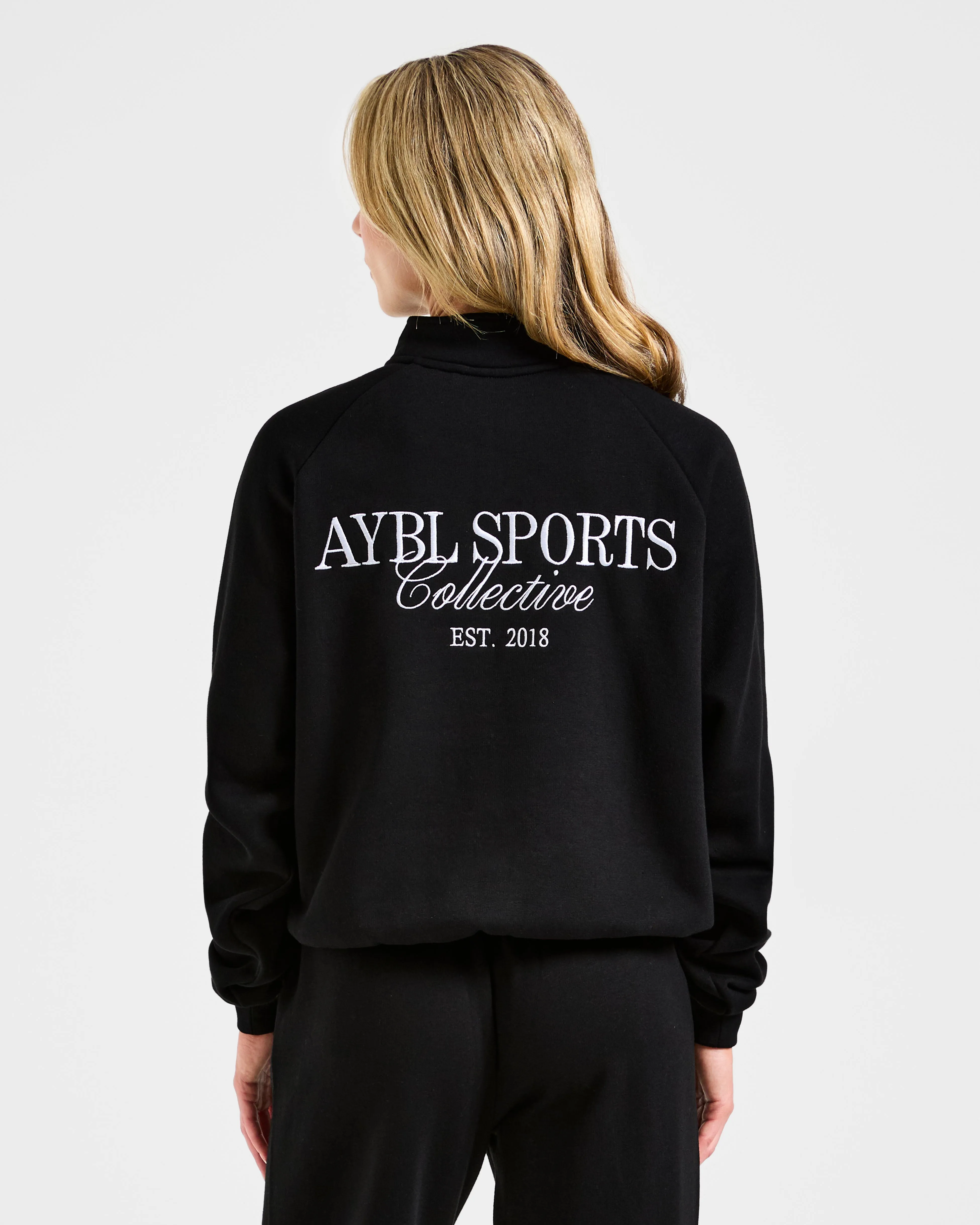 Sports Collective Oversized 1/4 Zip Pullover - Black sold by AYBL