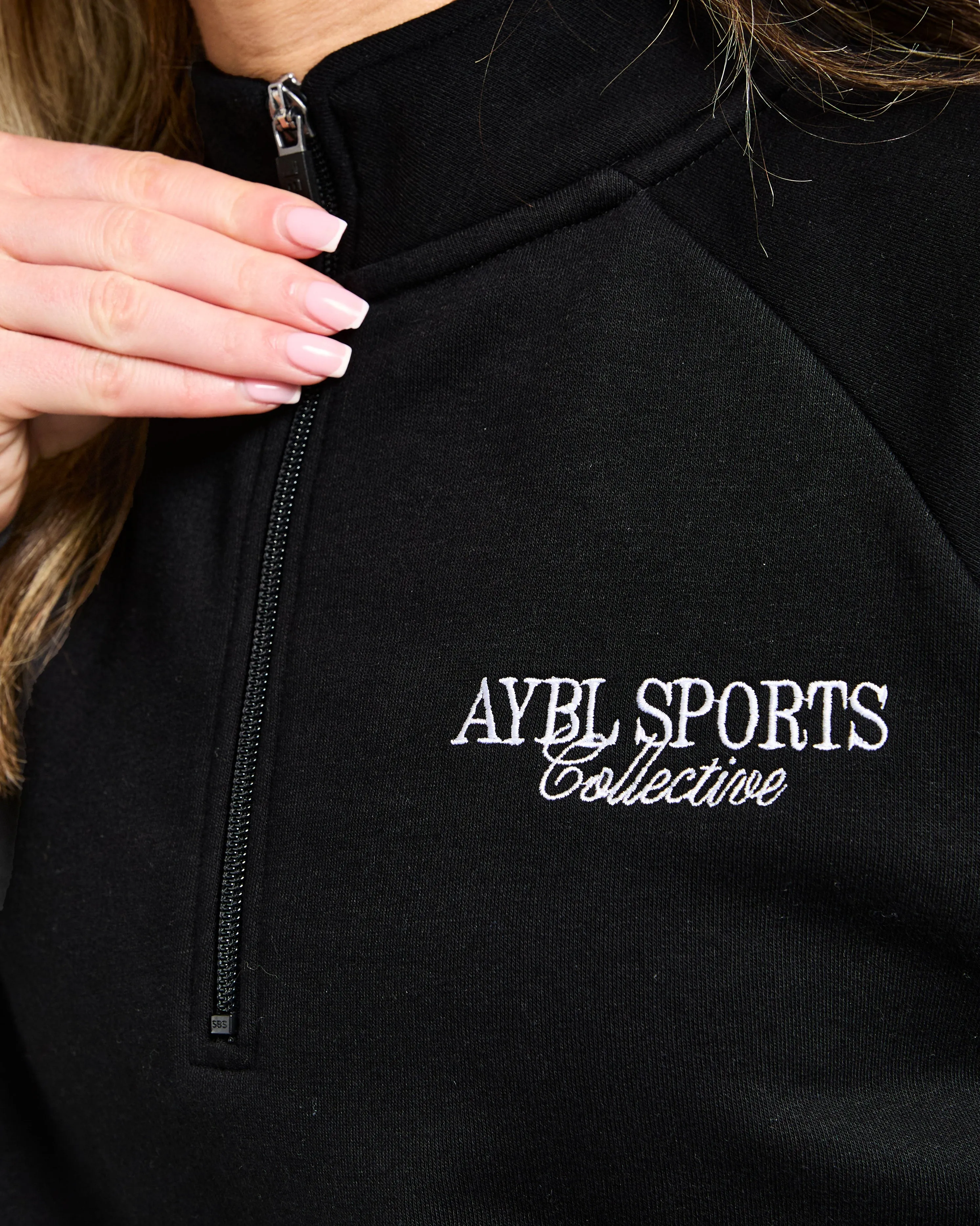Sports Collective Oversized 1/4 Zip Pullover - Black sold by AYBL product image thumbnail 5