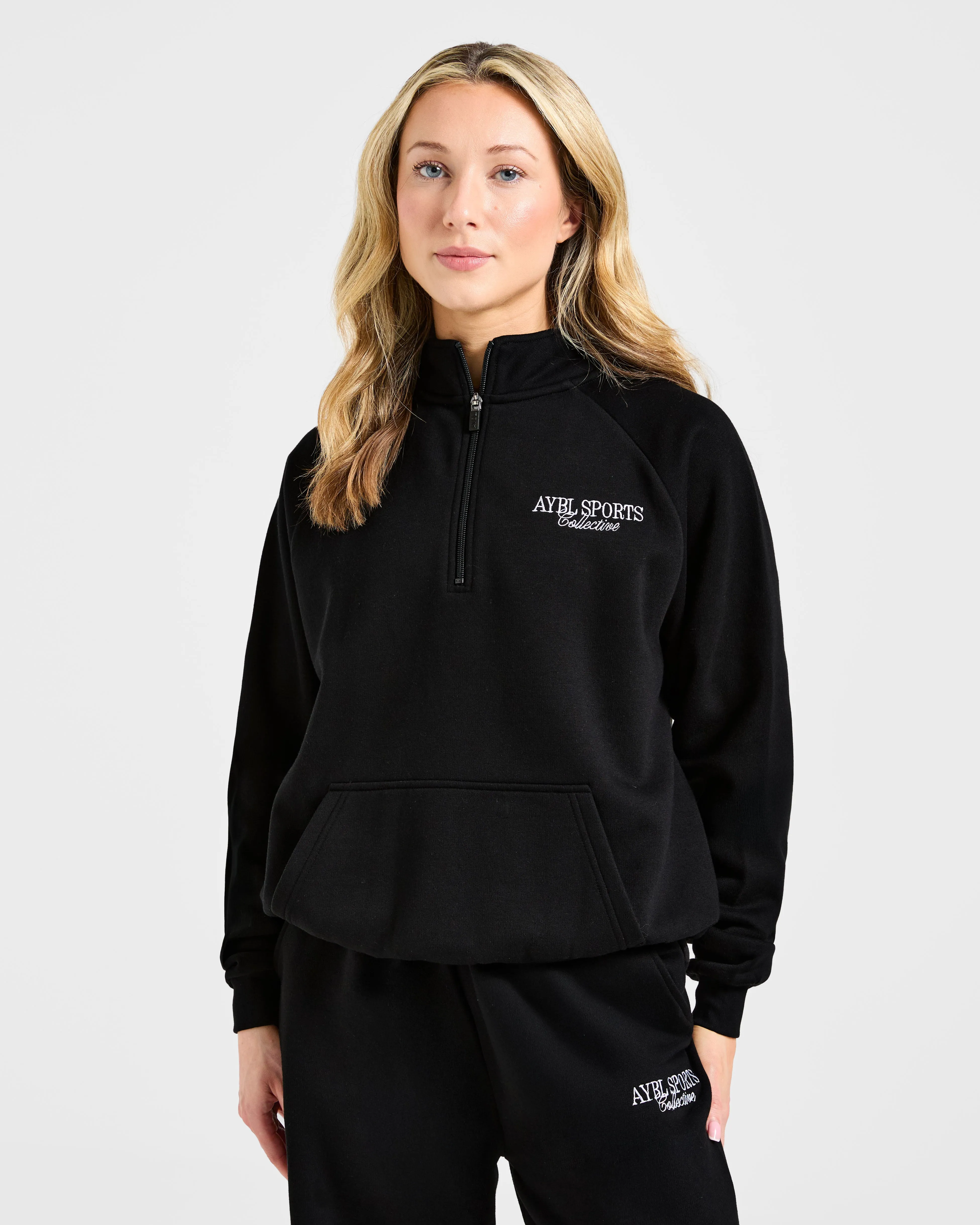 Sports Collective Oversized 1/4 Zip Pullover - Black sold by AYBL product image thumbnail 2